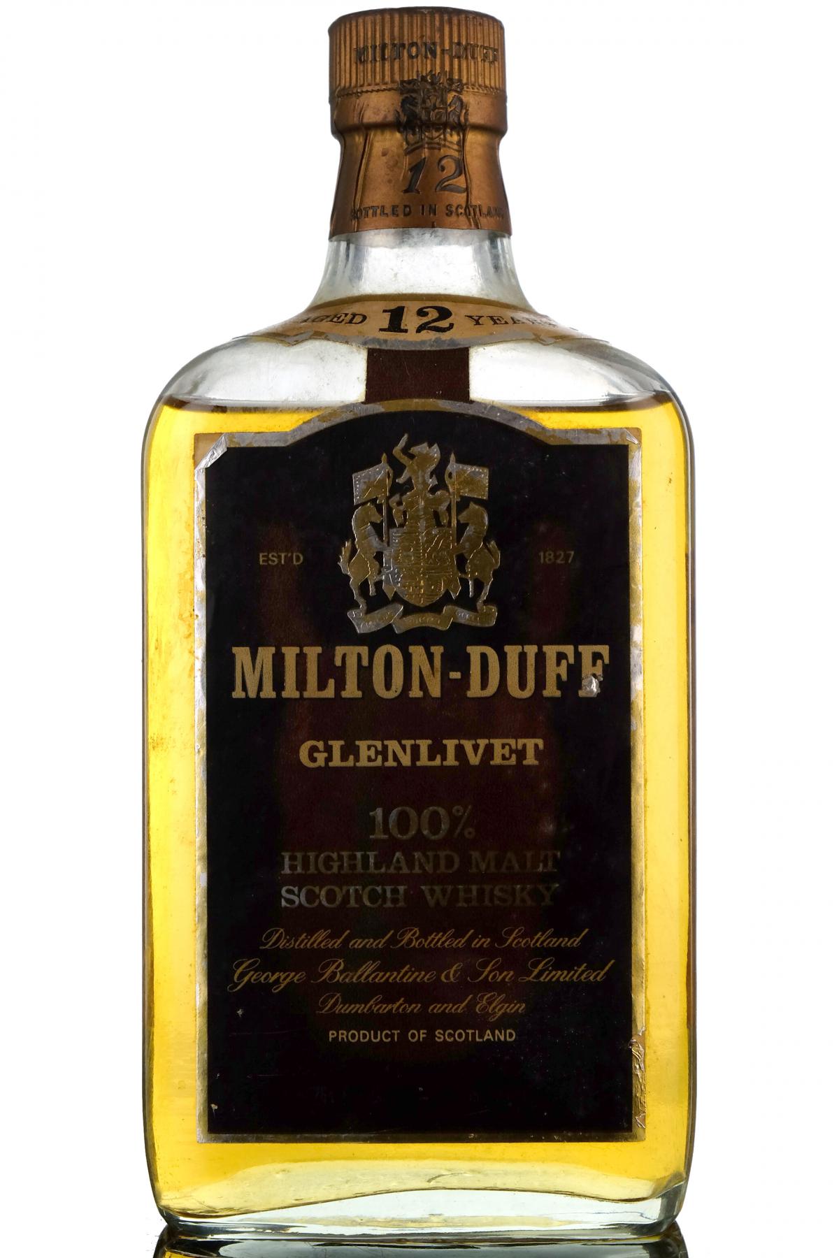 Miltonduff 12 Year Old - Late 1970s