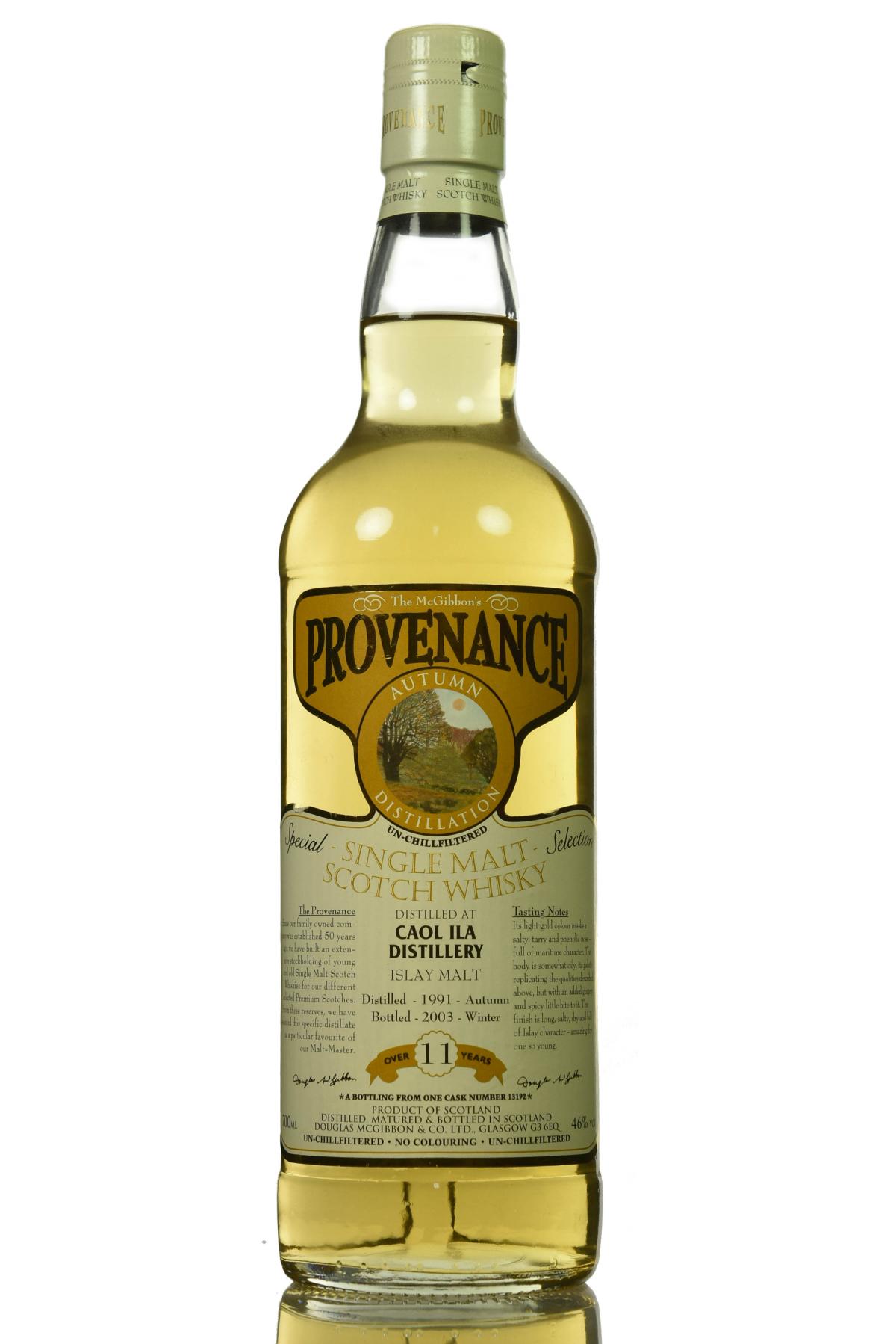 Caol Ila 1991-2003 - 11 Year Old - Provenance