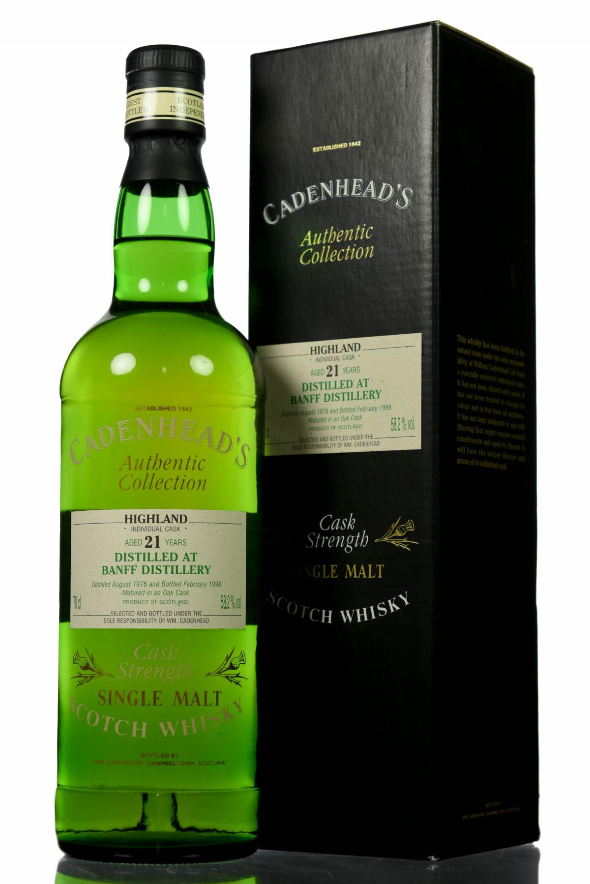 Banff 1976-1998 - 21 Year Old - Cadenheads Authentic Collection