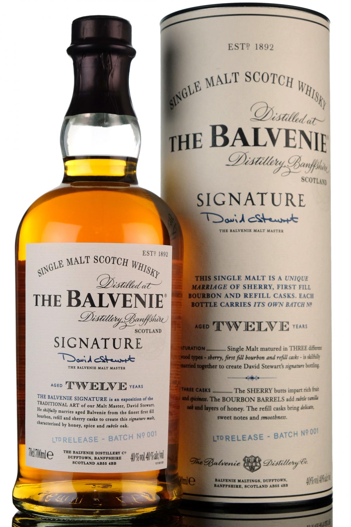 Balvenie 12 Year Old - Signature - Batch 1 - 2007 Release