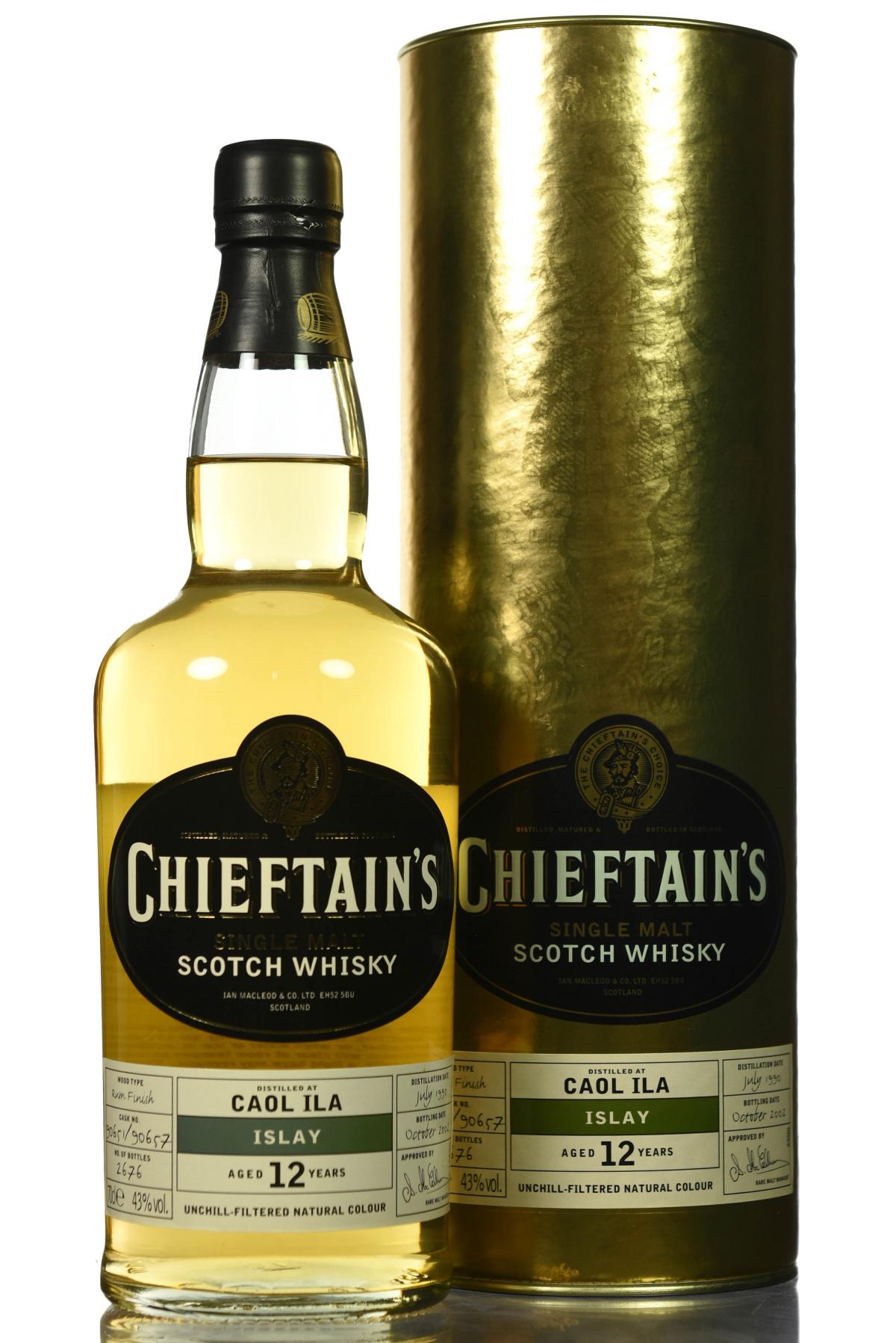 Caol Ila 1990-2002 - 12 Year Old - Chieftains