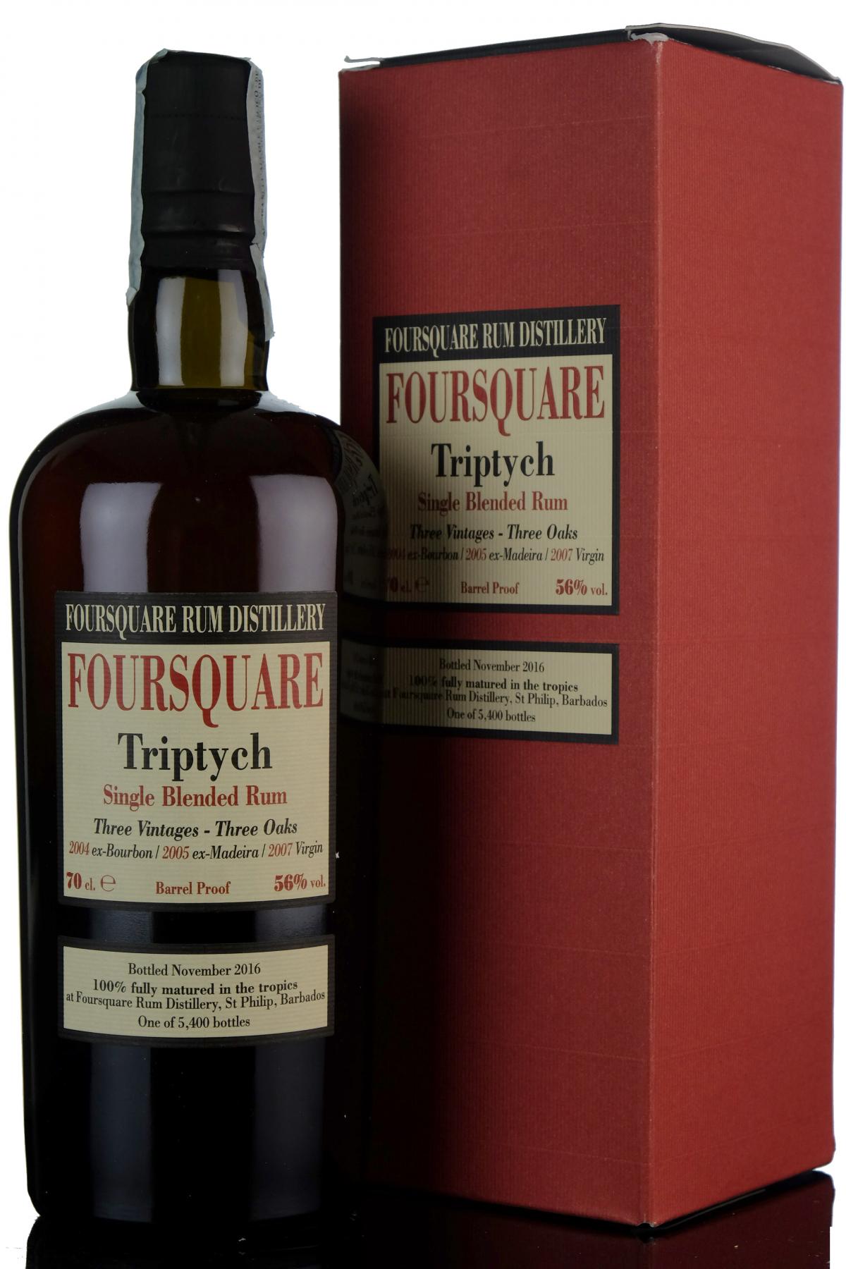 Foursquare Triptych Barbados Rum - Three Vintage