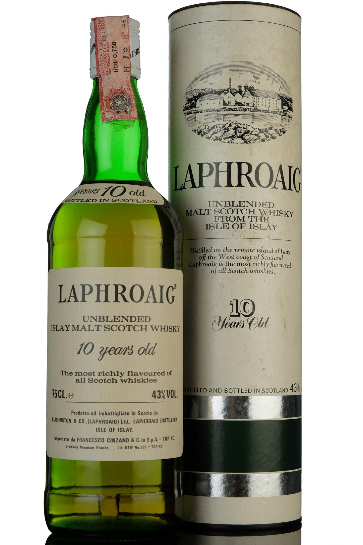 Laphroaig 10 Early 1980s Francesco Cinzano