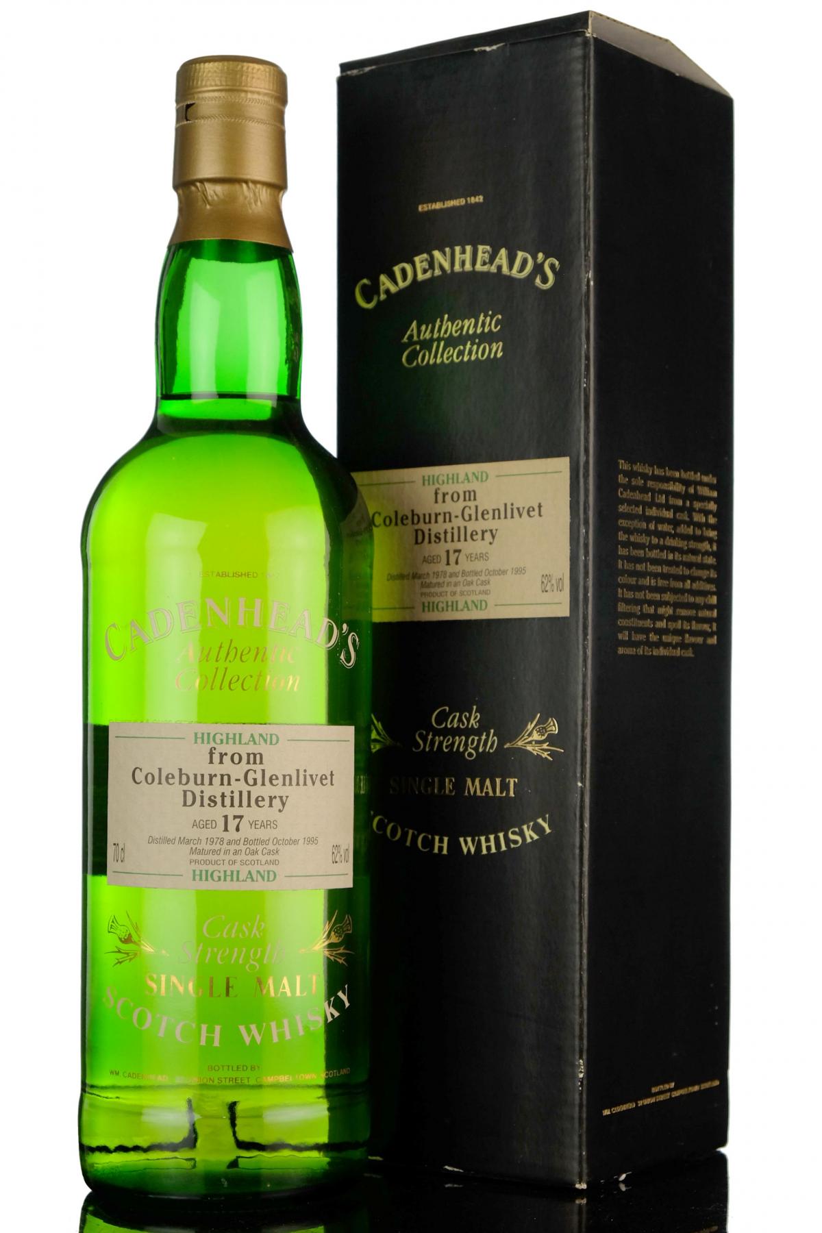 Coleburnglenlivet 1978 - 1995 17 Cadenheads Authentic Collection