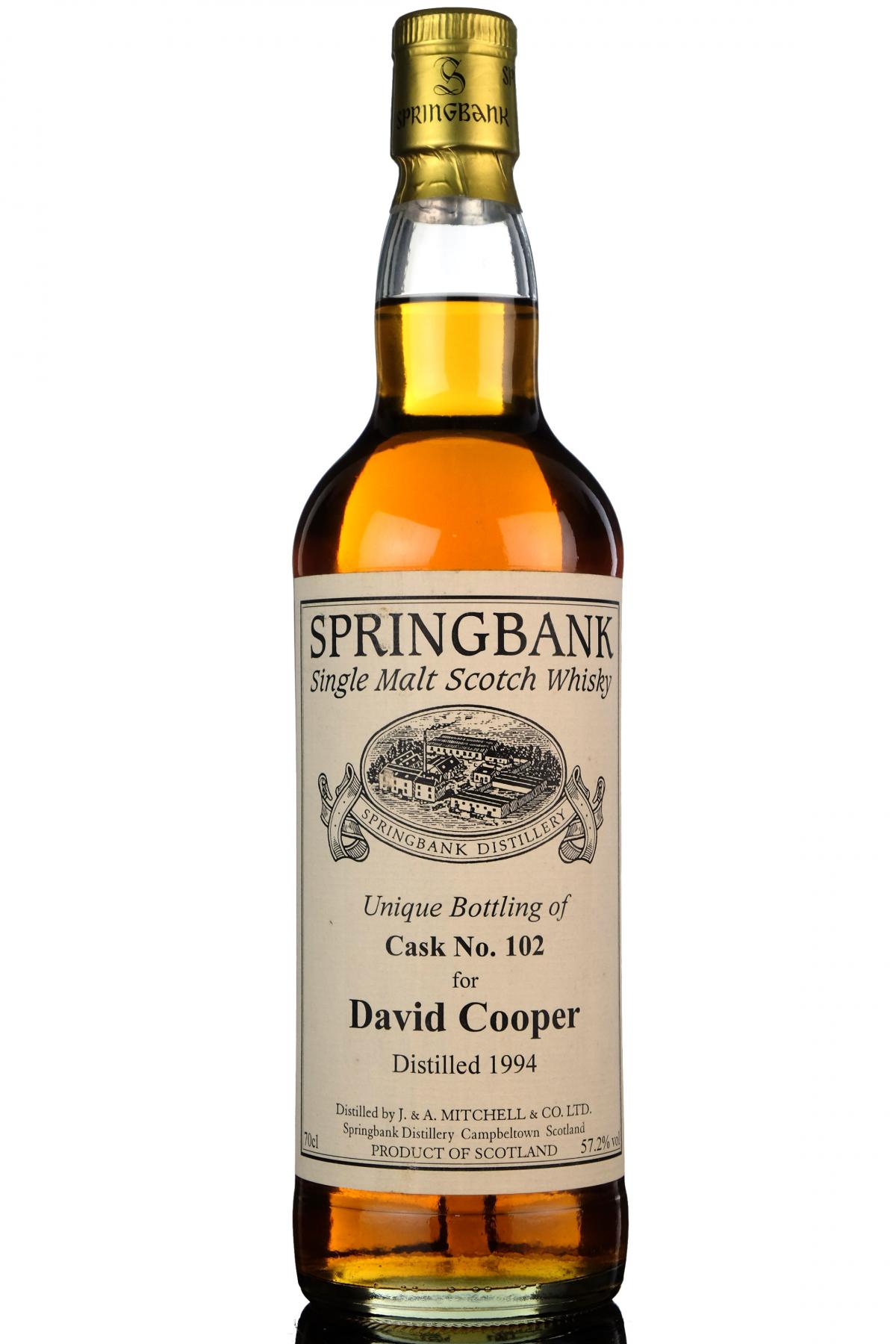 Springbank 1994 Custom Private Bottling Single Cask 102