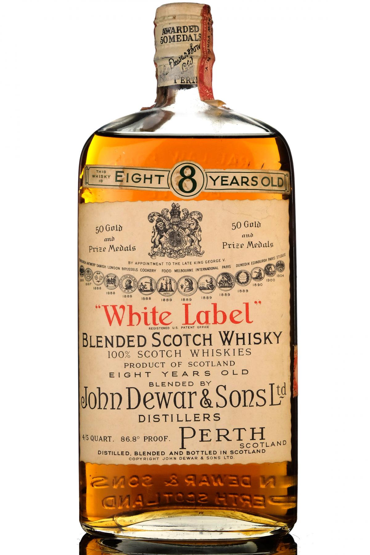 Dewars 8 White Label Rotation 1939
