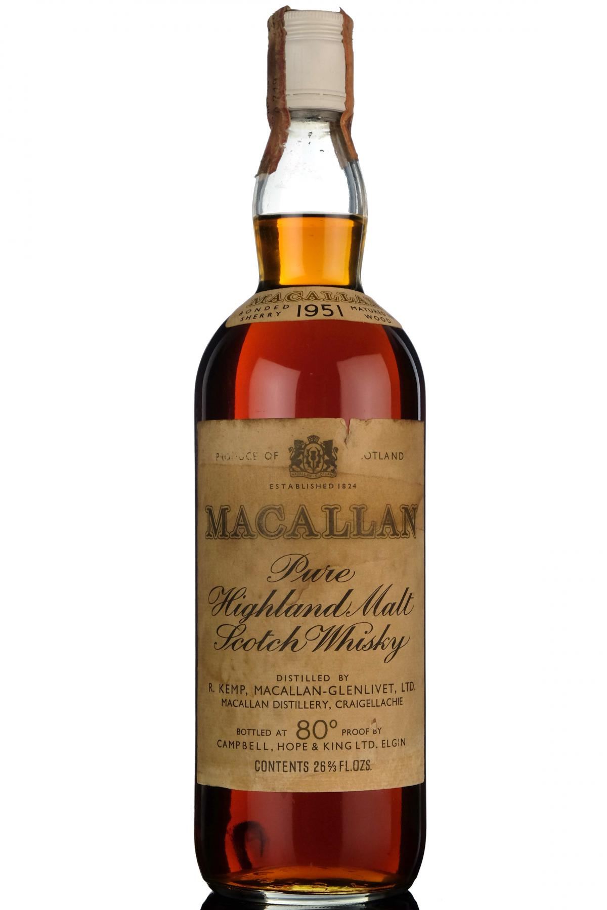 Macallan 1951 - Campbell Hope & King