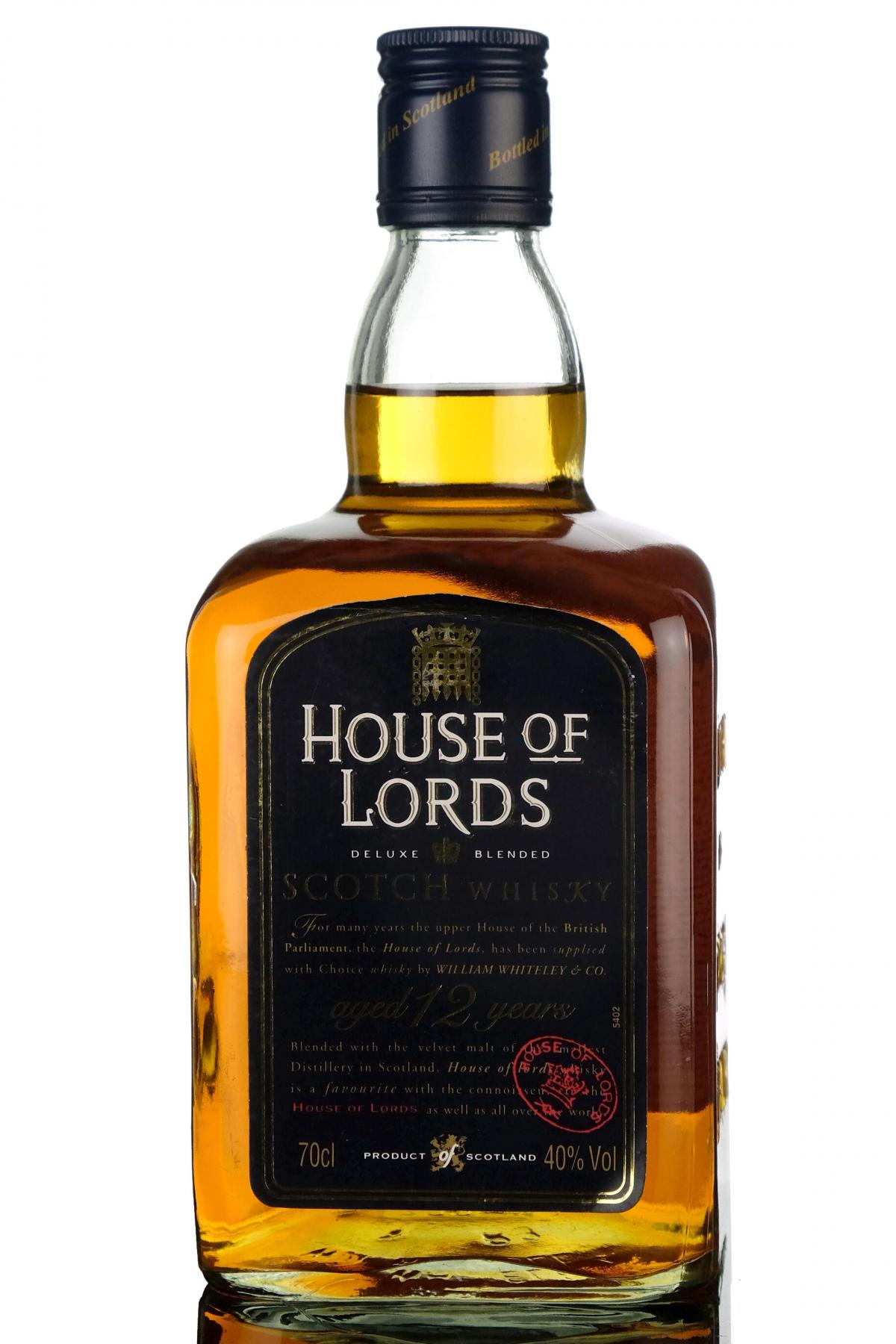 House Of Lords 12 Year Old - De Luxe - Early 2000s