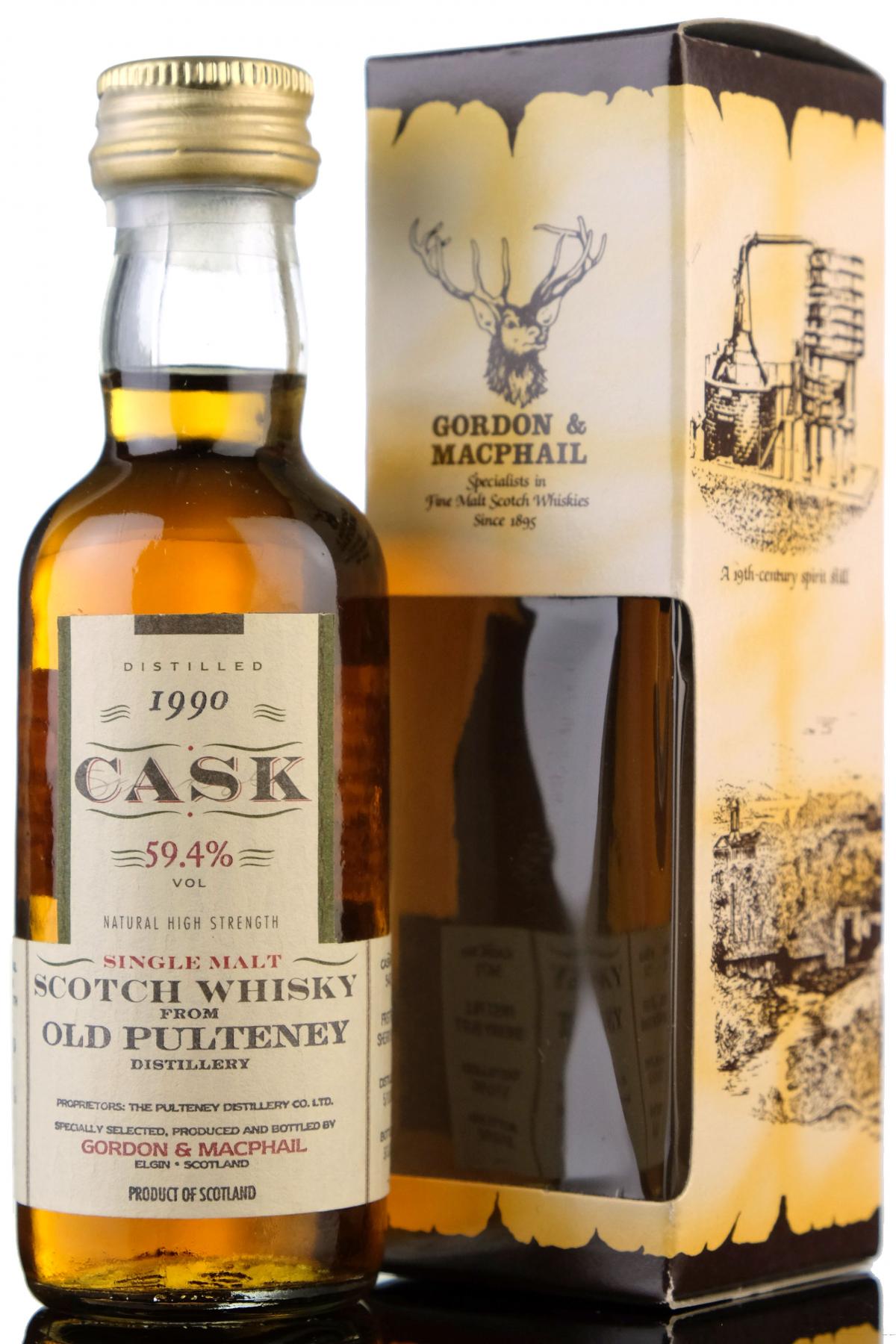 Old Pulteney 1990-2002 - Cask Strength - Gordon & MacPhail Miniature