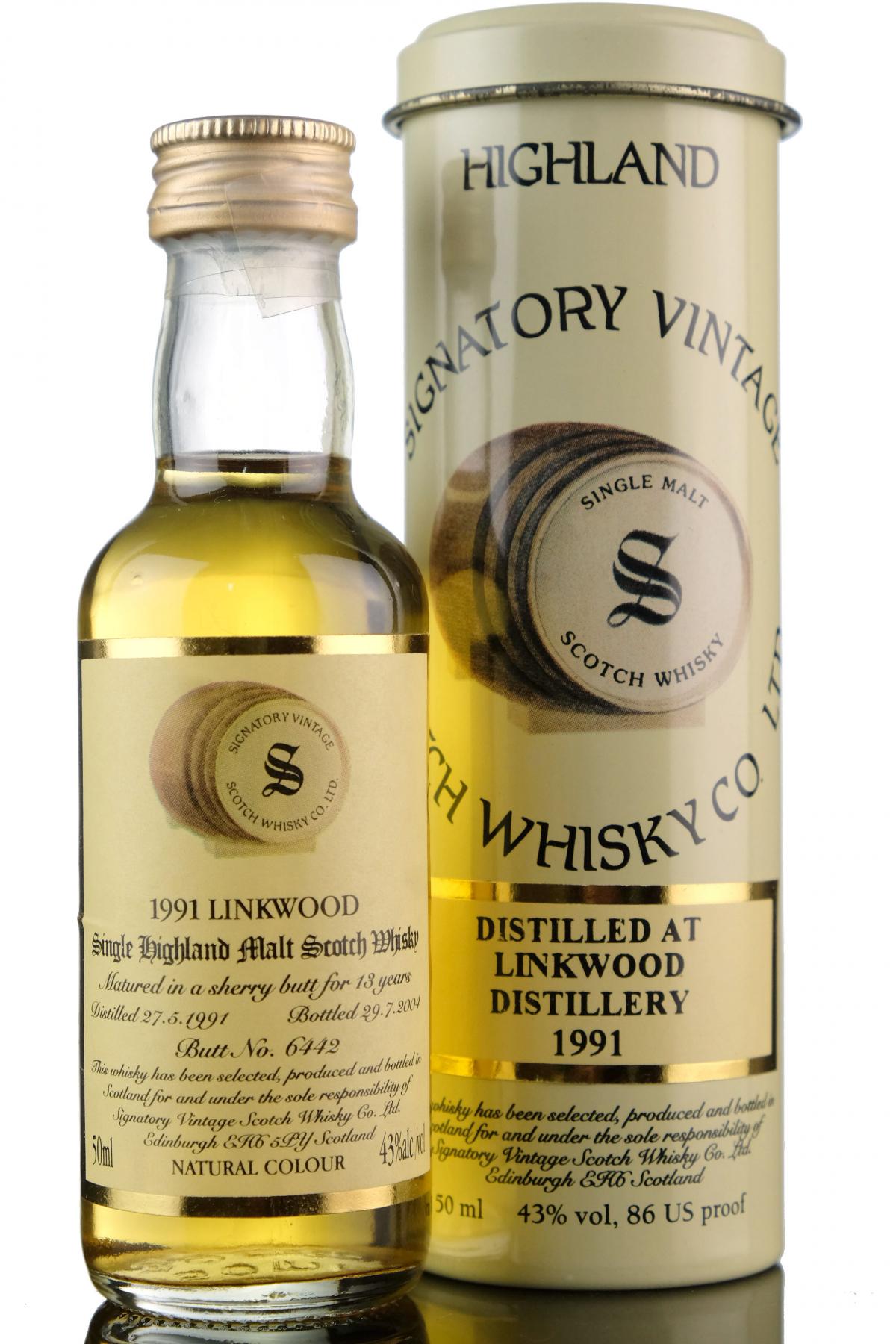 Linkwood 1991-2004 - 13 Year Old - Signatory Vintage Miniature