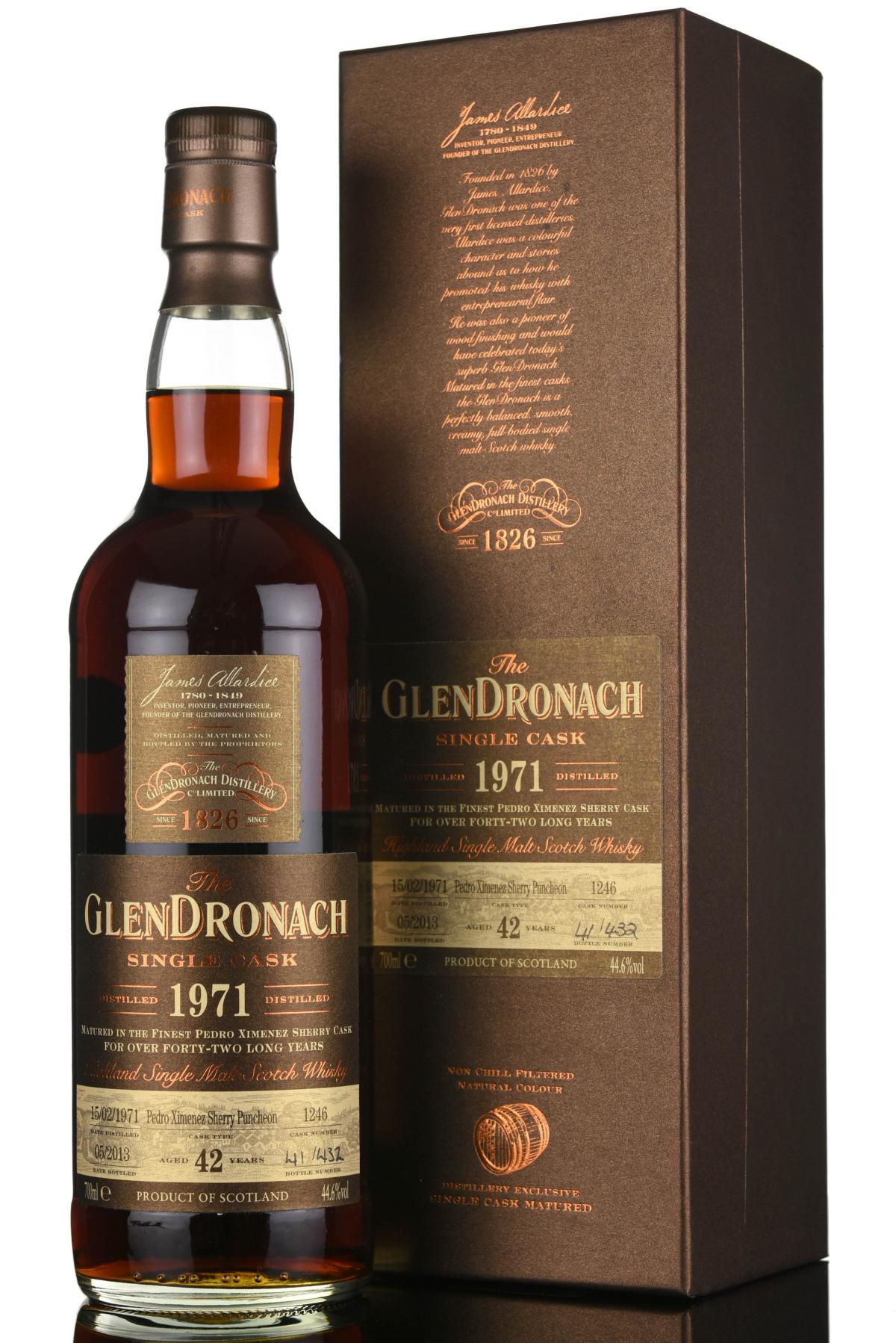 Glendronach 1971-2013 - 42 Year Old - Single Cask 1246 - Batch 8
