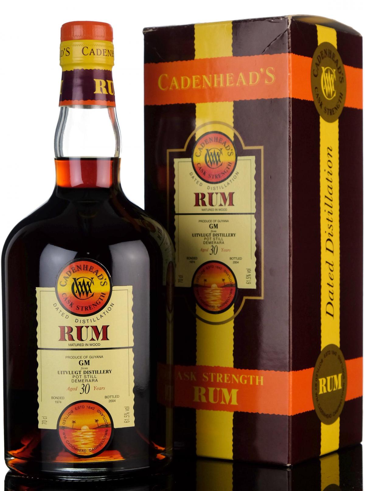 Uitvlugt 1974-2004 - 30 Year Old - Cask Strength - Cadenheads Rum