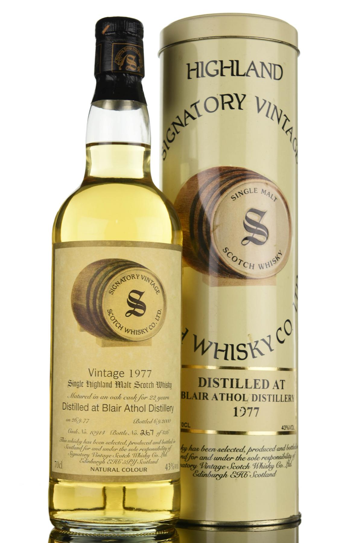 Blair Athol 1977-2000 - 22 Year Old Signatory Vintage