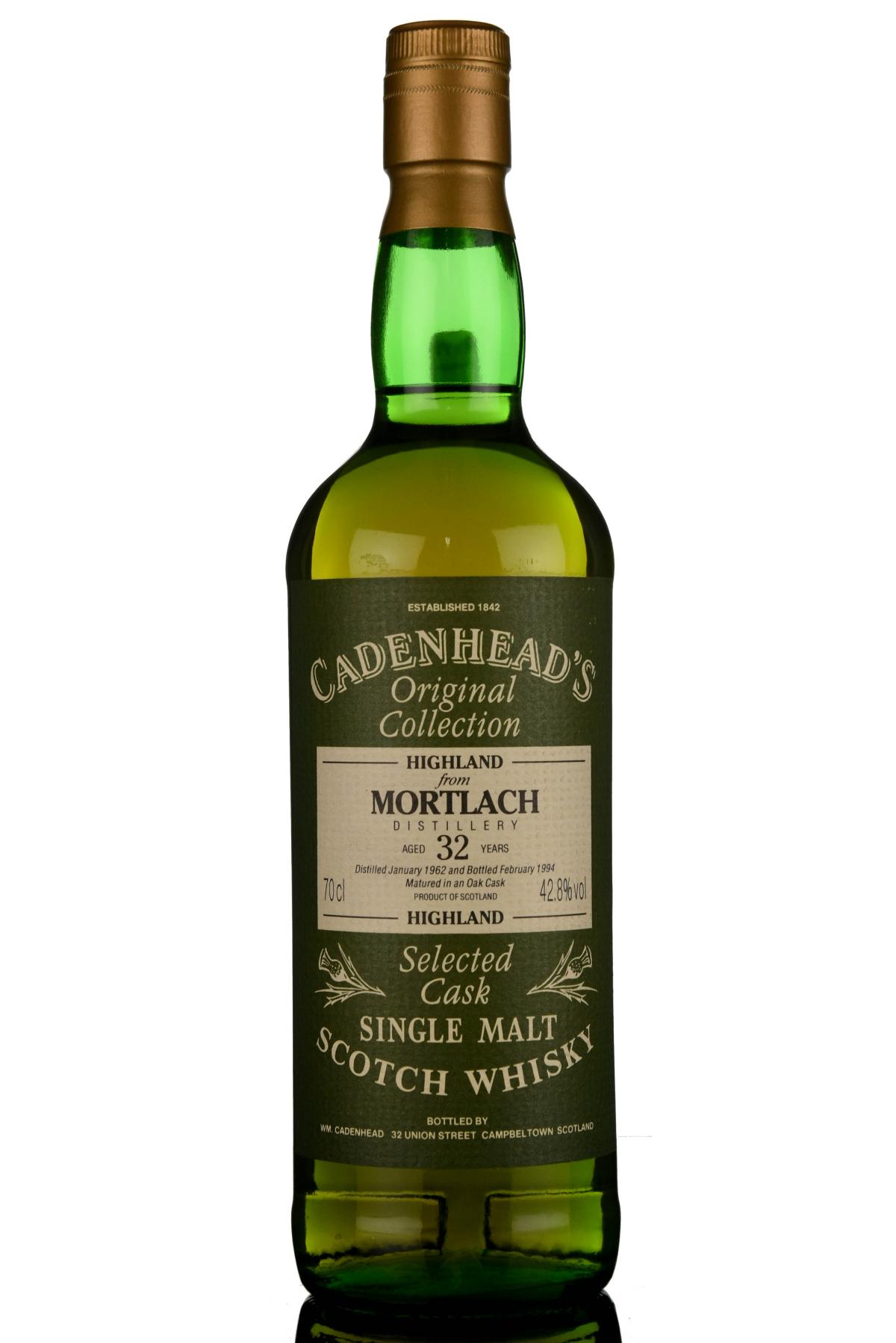 Mortlach 19621994 32 Year Old Cadenheads Original Collection