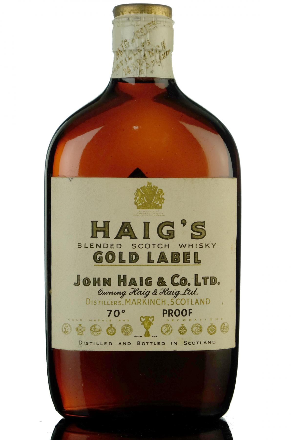 Haig Gold Label - 1950s - Half Bottle