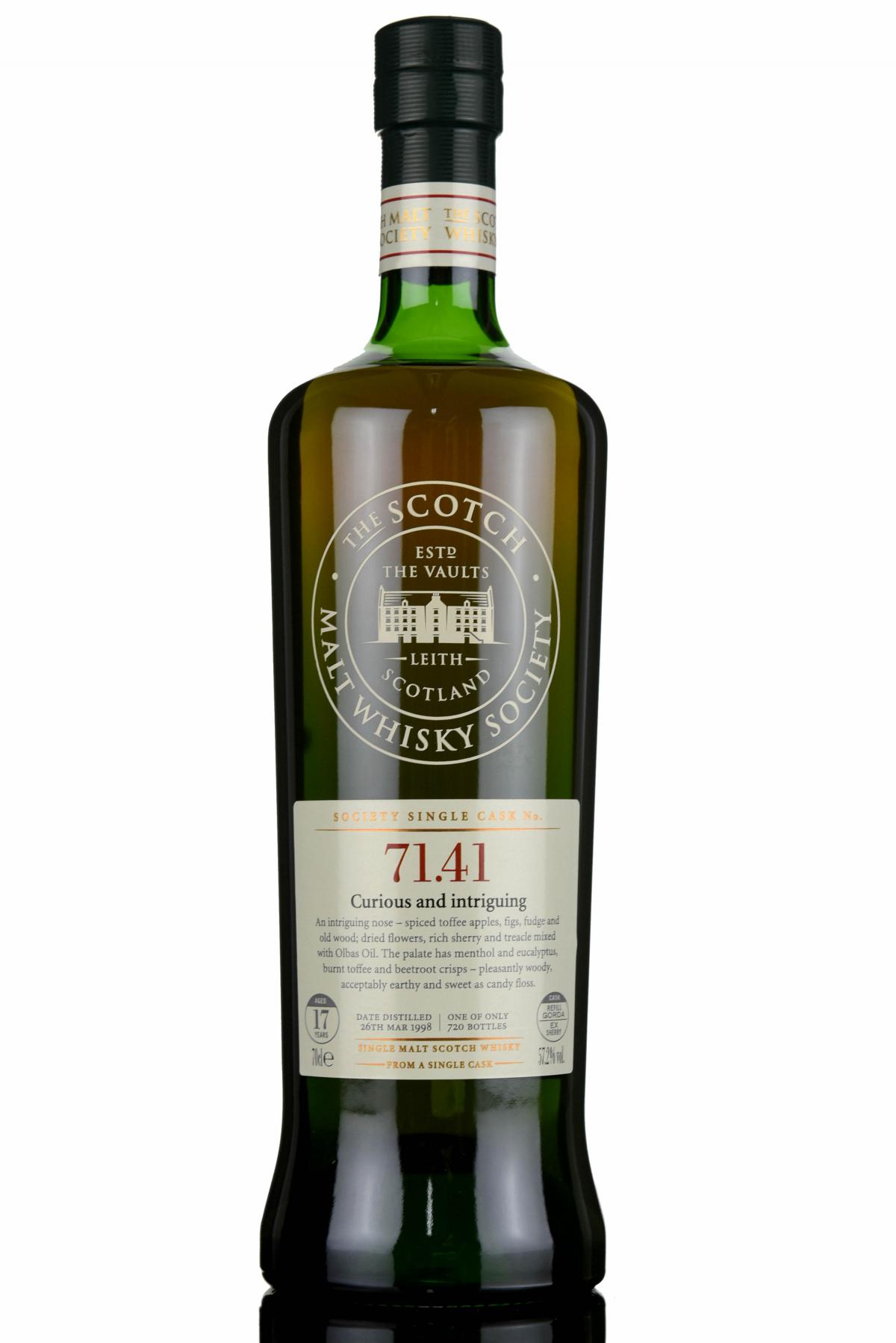 Glenburgie 1998 - 17 Year Old - SMWS 71.41