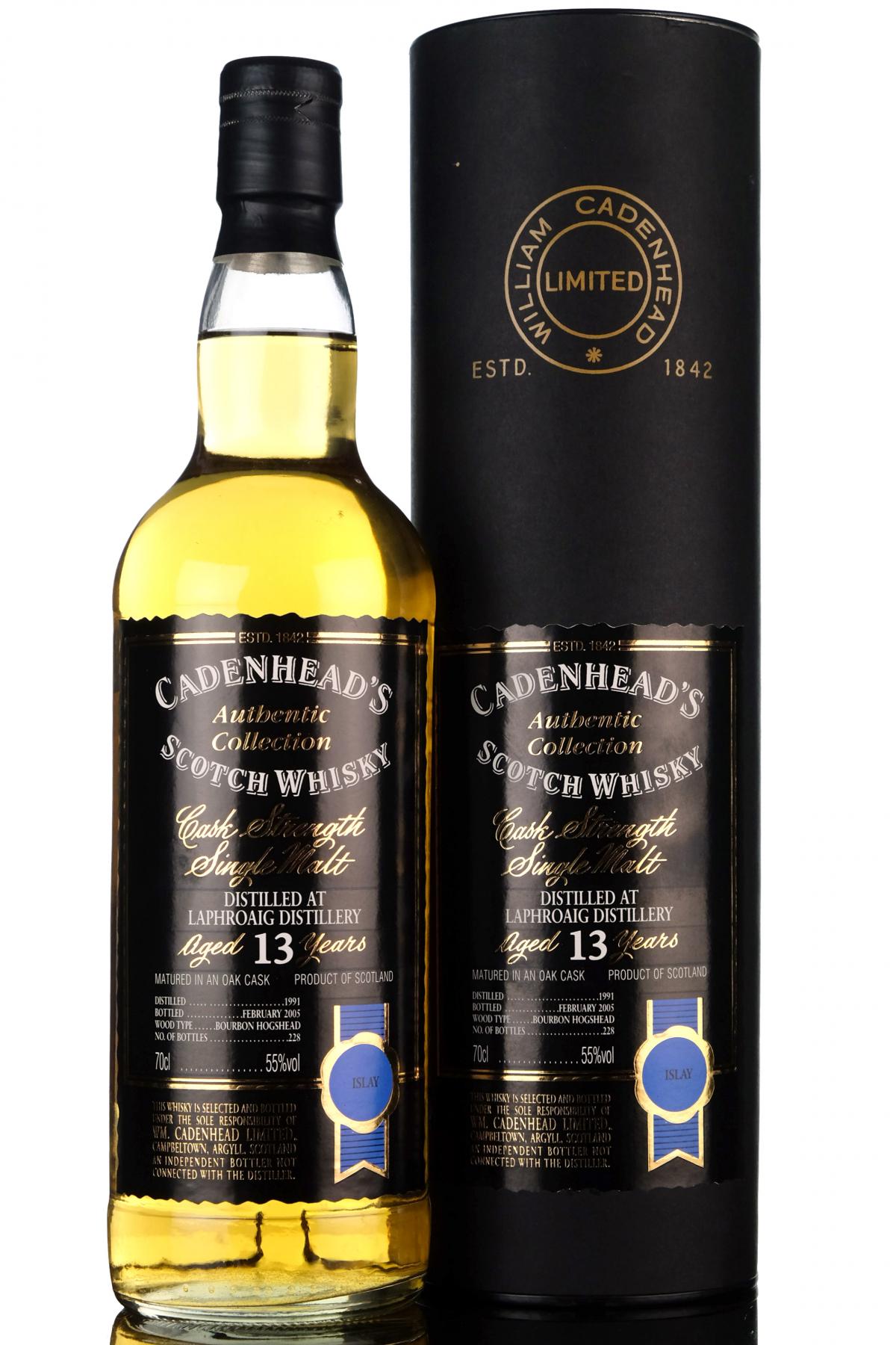 Laphroaig 1991-2005 - 13 Year Old - Cadenheads Authentic Collection