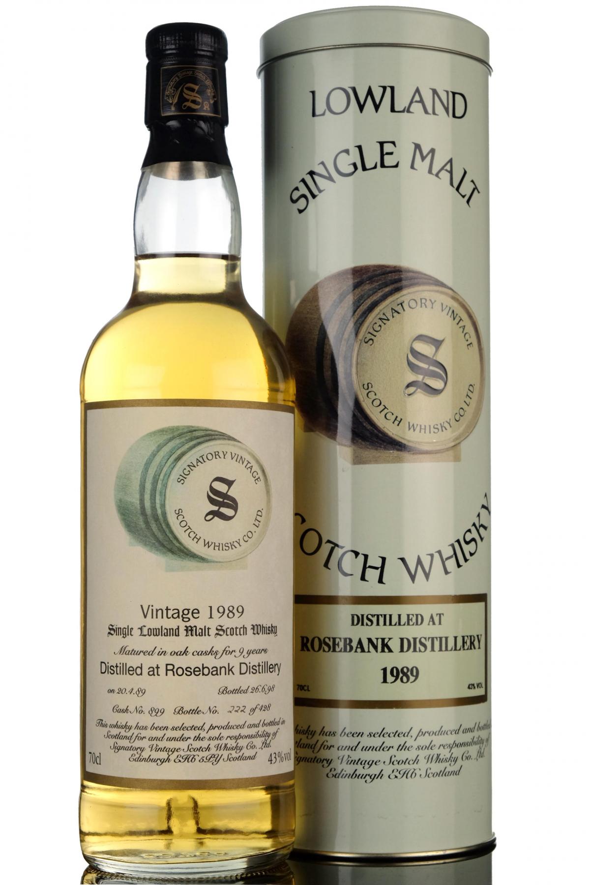 Rosebank 1989-1998 - 9 Year Old - Signatory Vintage