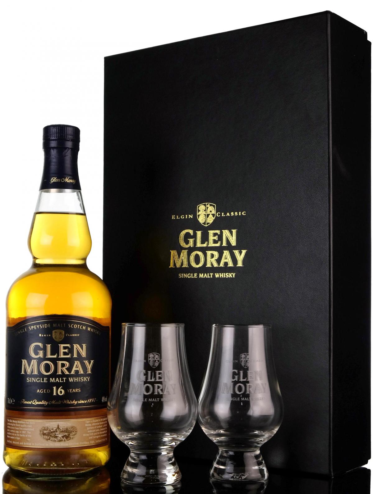 Glen Moray 16 Year Old  Presentation Set