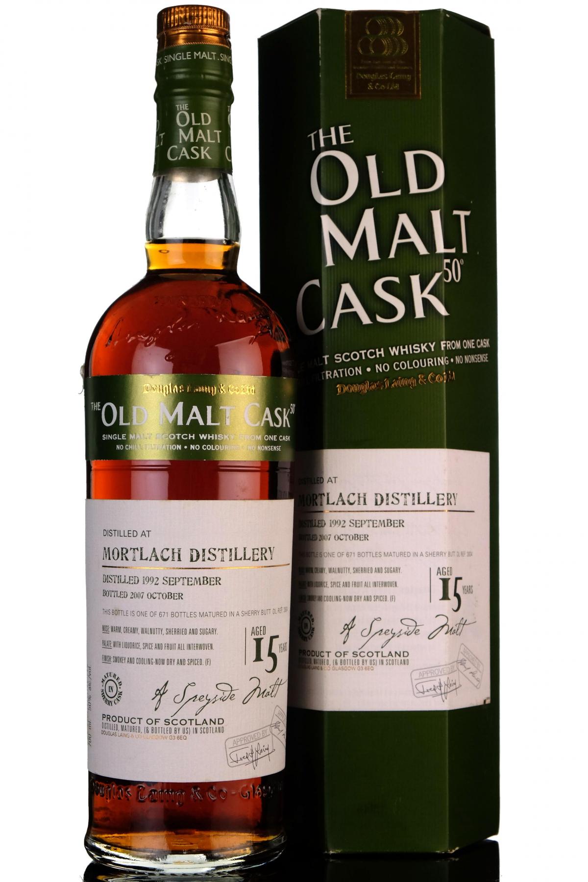 Mortlach 19922007  15 Year Old  Douglas Laing  Old Malt Cask