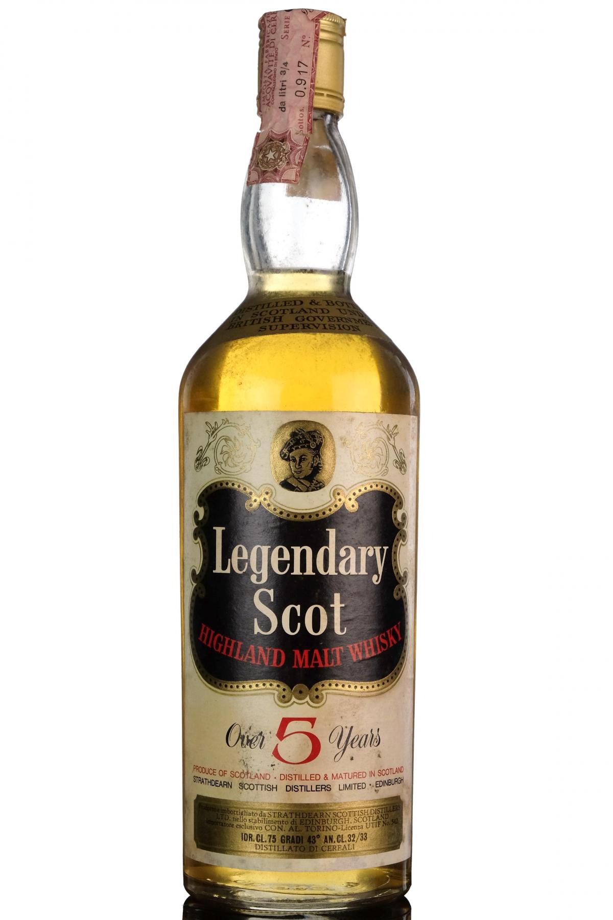 Legendary Scot 5 Year Old Highland Malt  1970s