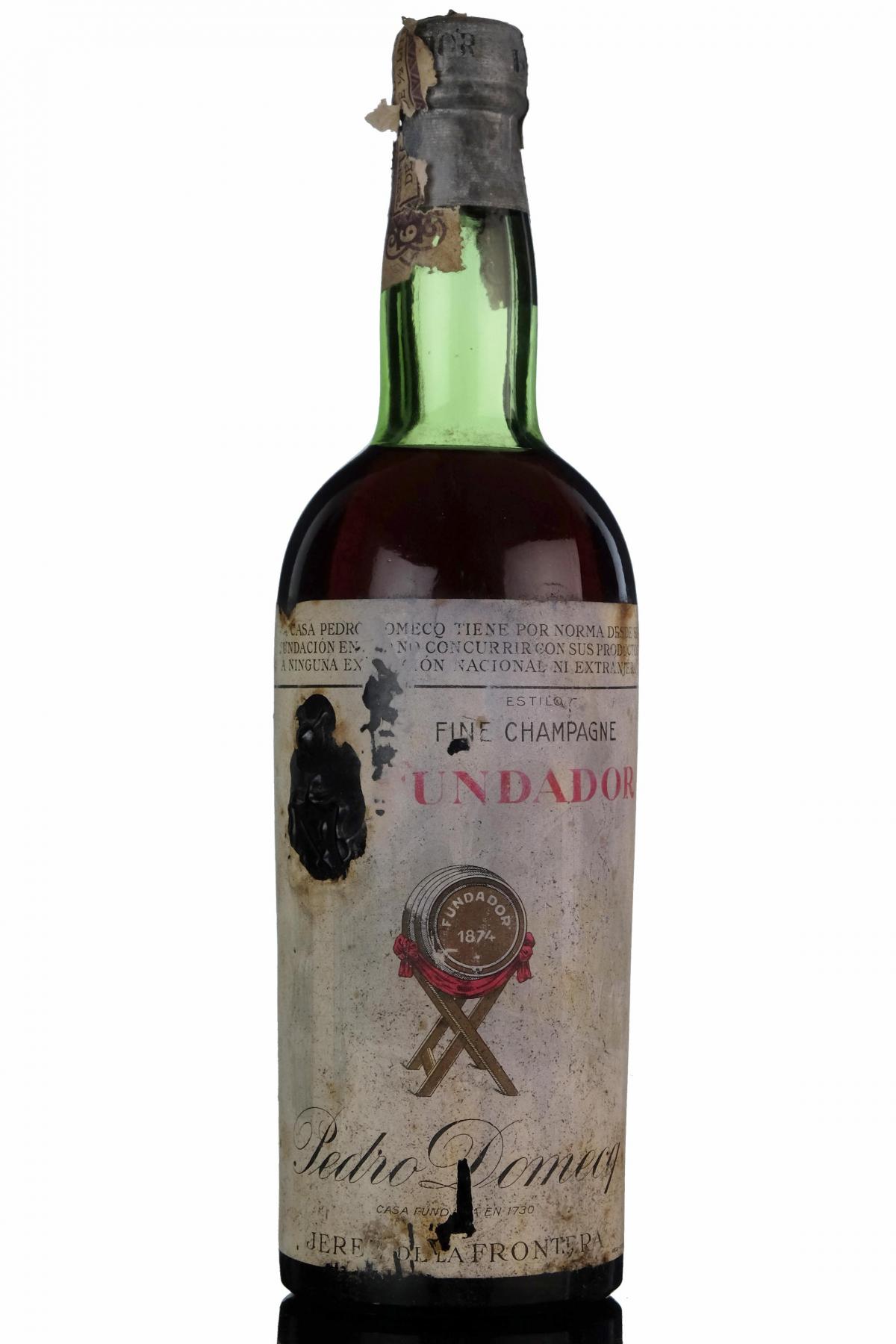 Pedro Domecq Fine Champagne Brandy Circa 1950s
