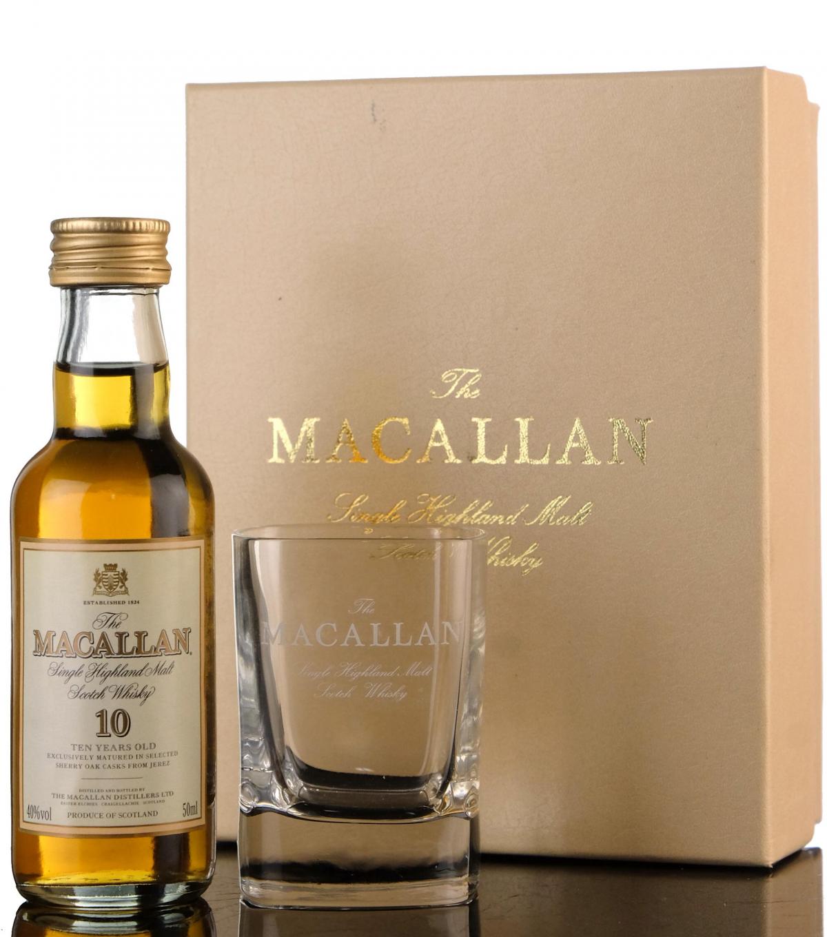 Macallan 10 Year Old Miniature - Presentation Set