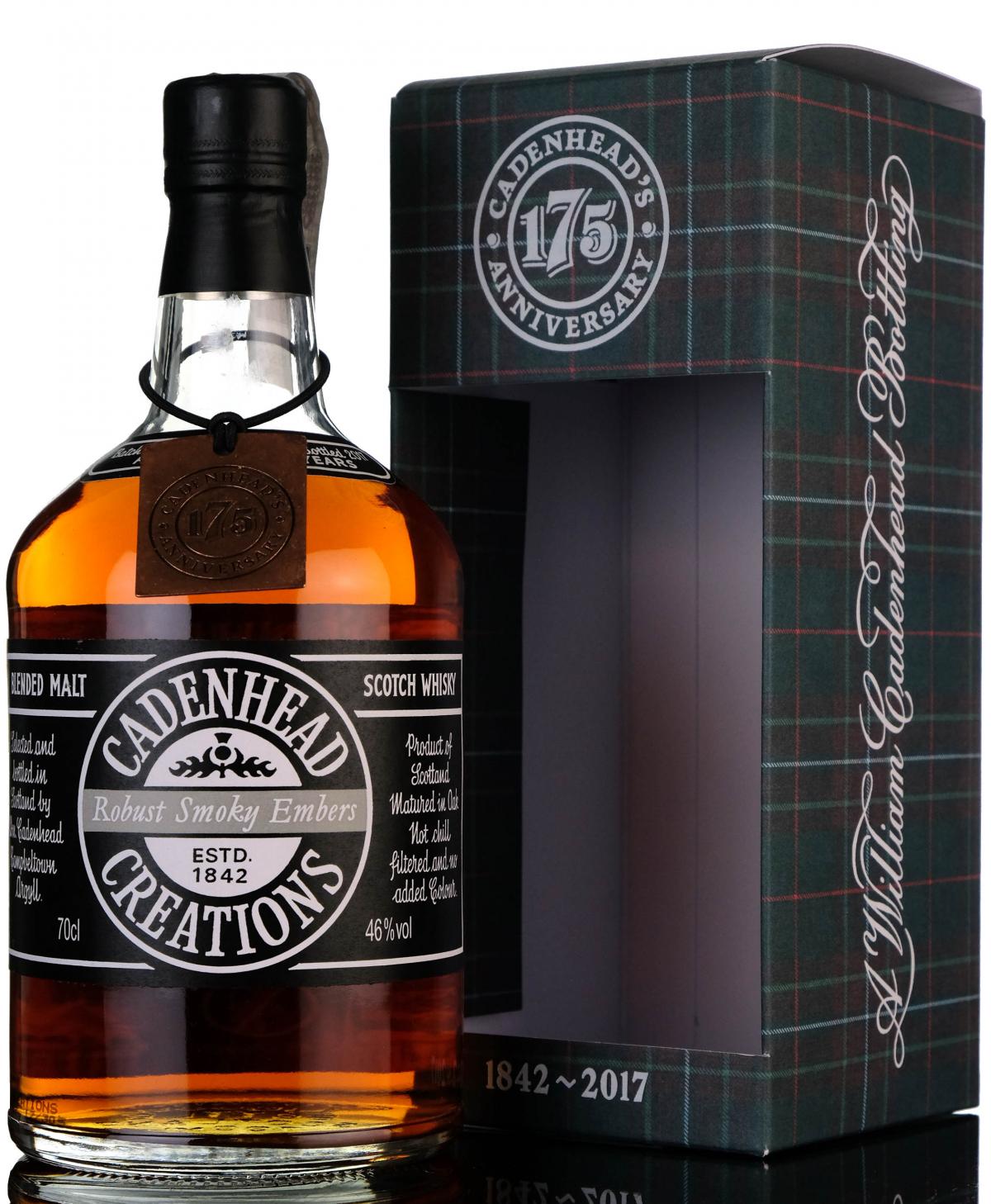 Cadenheads Creations Robust Smoky Embers 25 Year Old 175th Anniversary