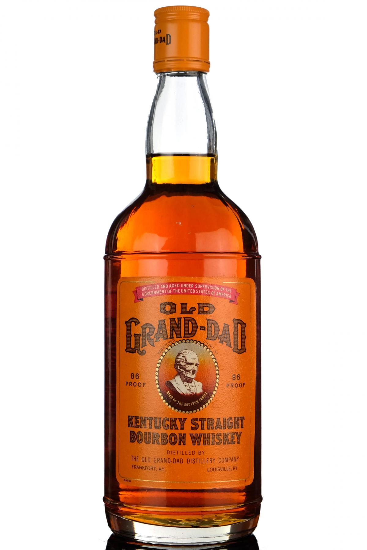 Old Grandad Kentucky Straight Bourbon Whiskey Circa 1970