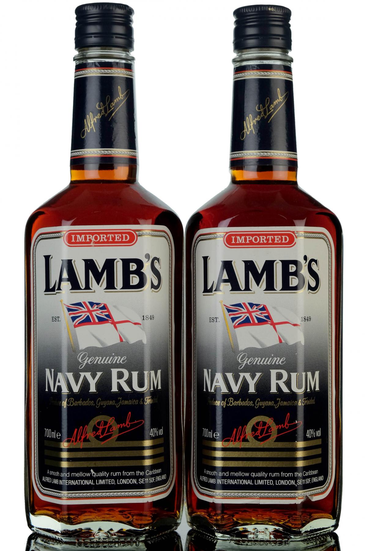 2 x Lambs Navy Rum