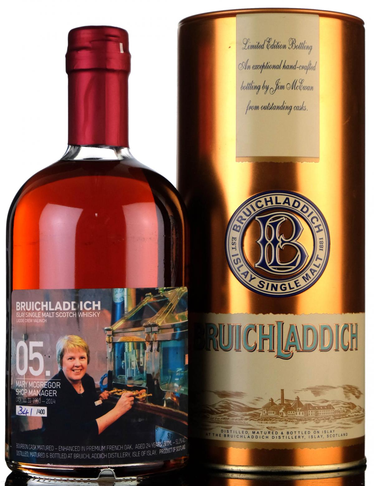 Bruichladdich 1990 - 2014 Valinch Mary Mcgregor