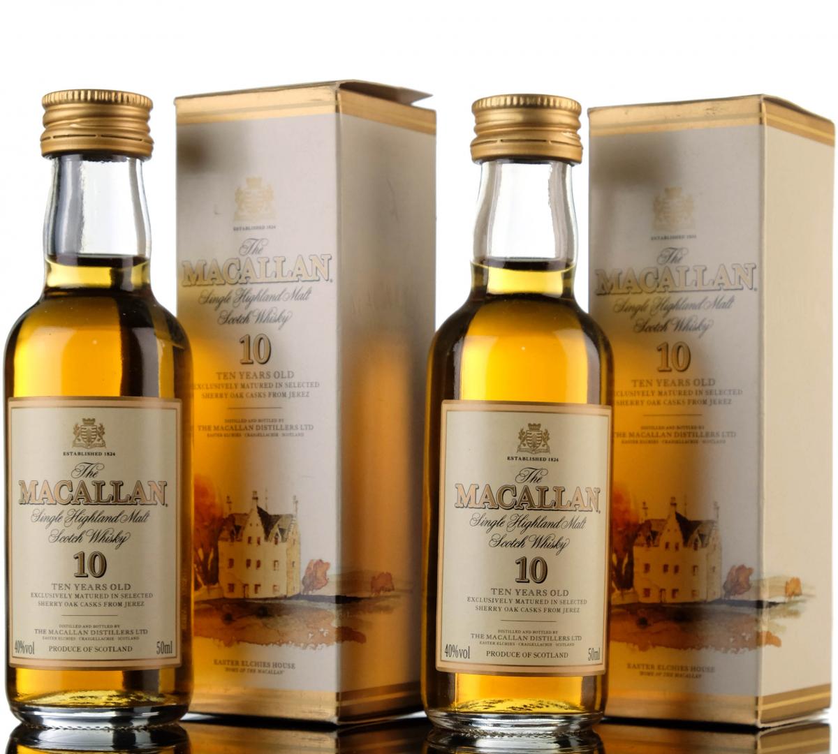 2 x Macallan 10 Year Old Miniatures