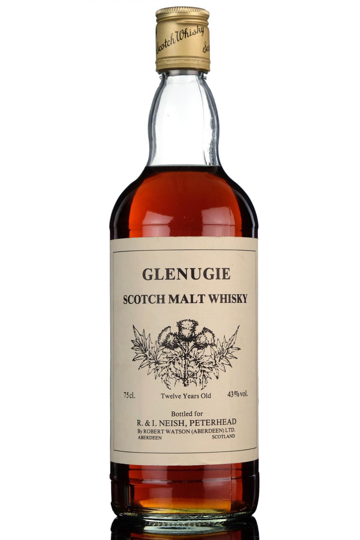 Glenugie 12 Year Old - Robert Watson - 1980s - Sherry