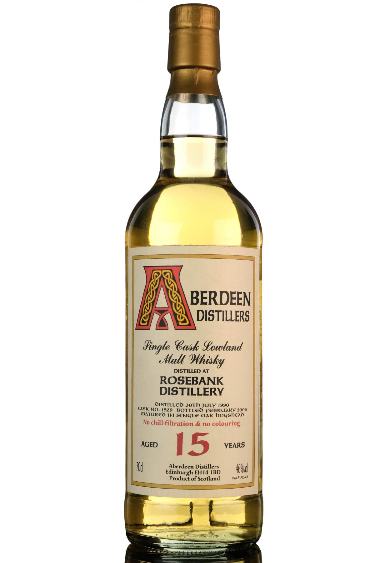 Rosebank 1990-2006 - Single Cask - Aberdeen Distillers