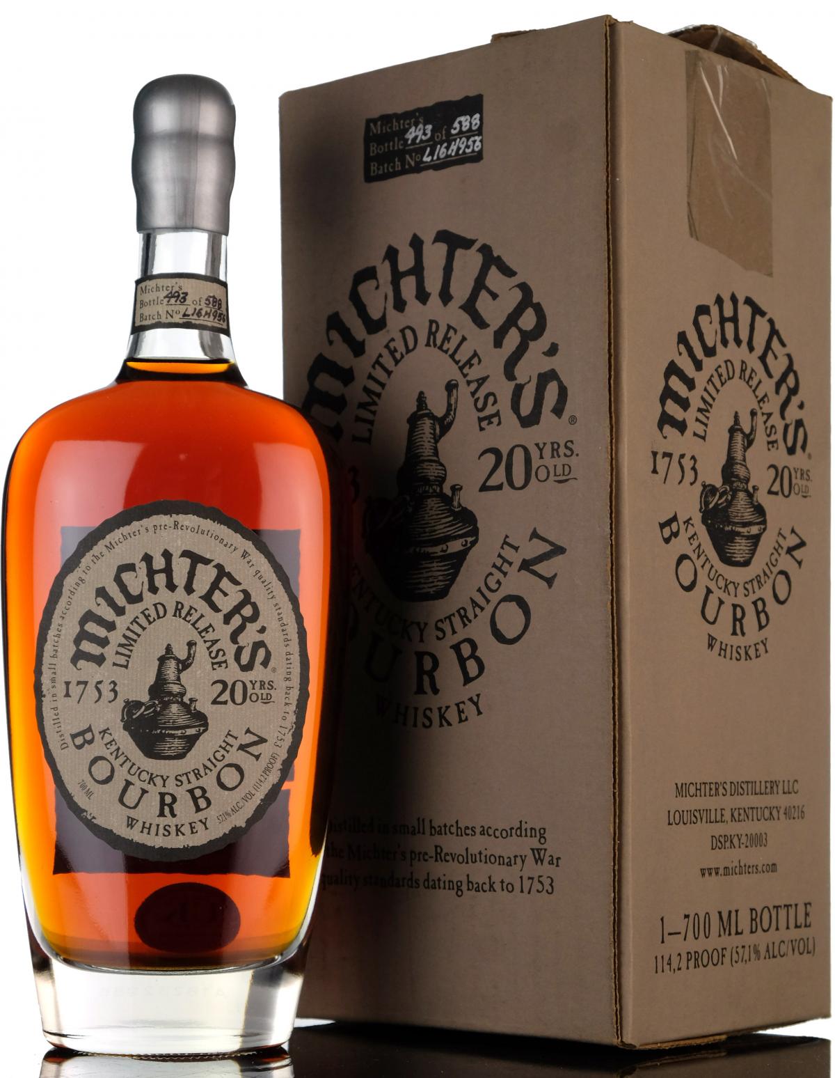 Michters 20 Year Old - Kentucky Straight Bourbon Whiskey