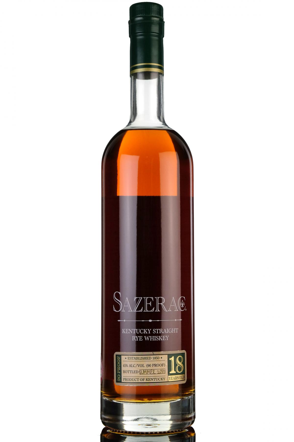 Sazerac 18 Year Old - Spring 2016 - Kentucky Straight Rye Whiskey