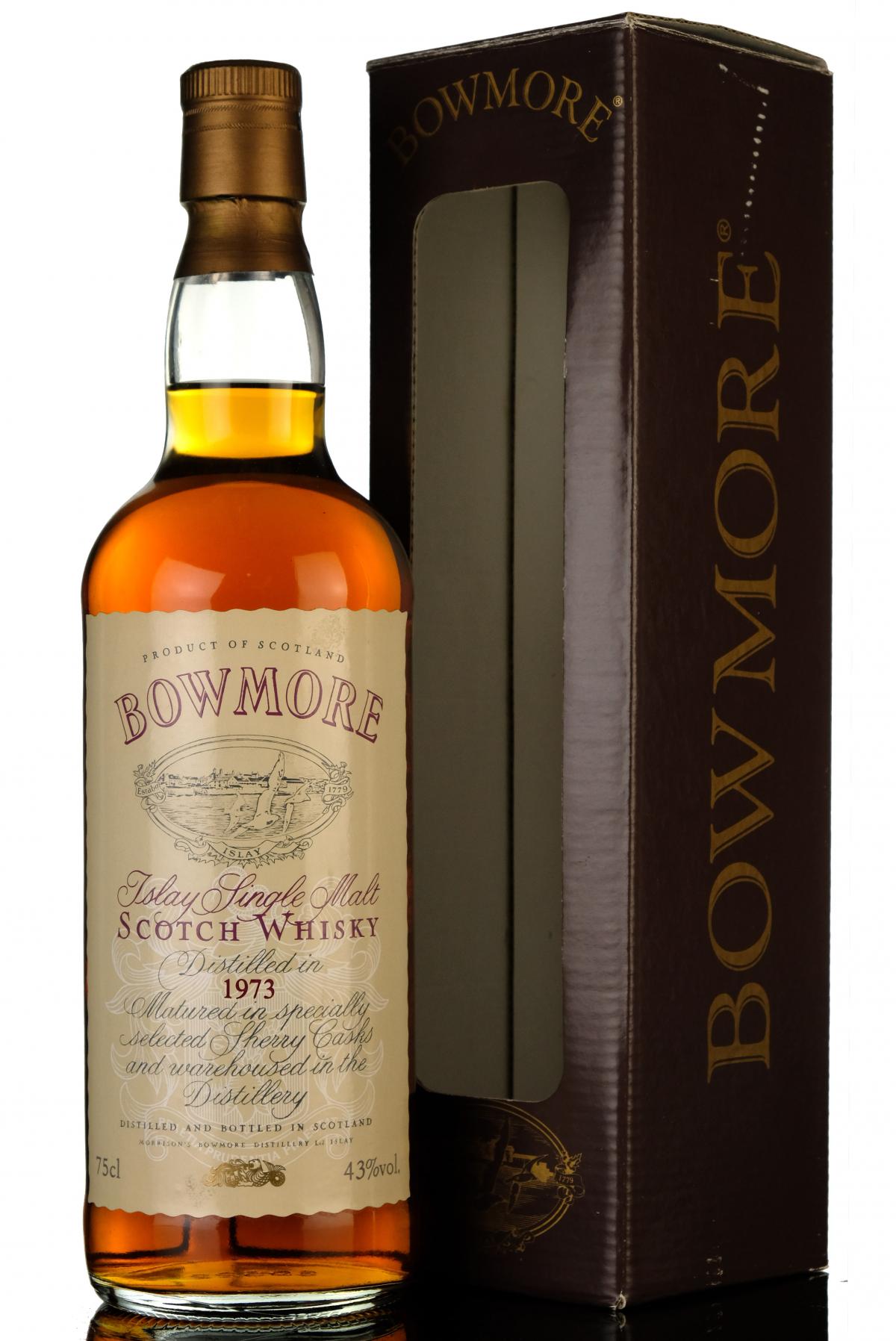 Bowmore 1973 - Sherry Cask - Vintage Label - Butts 5173 & 5174