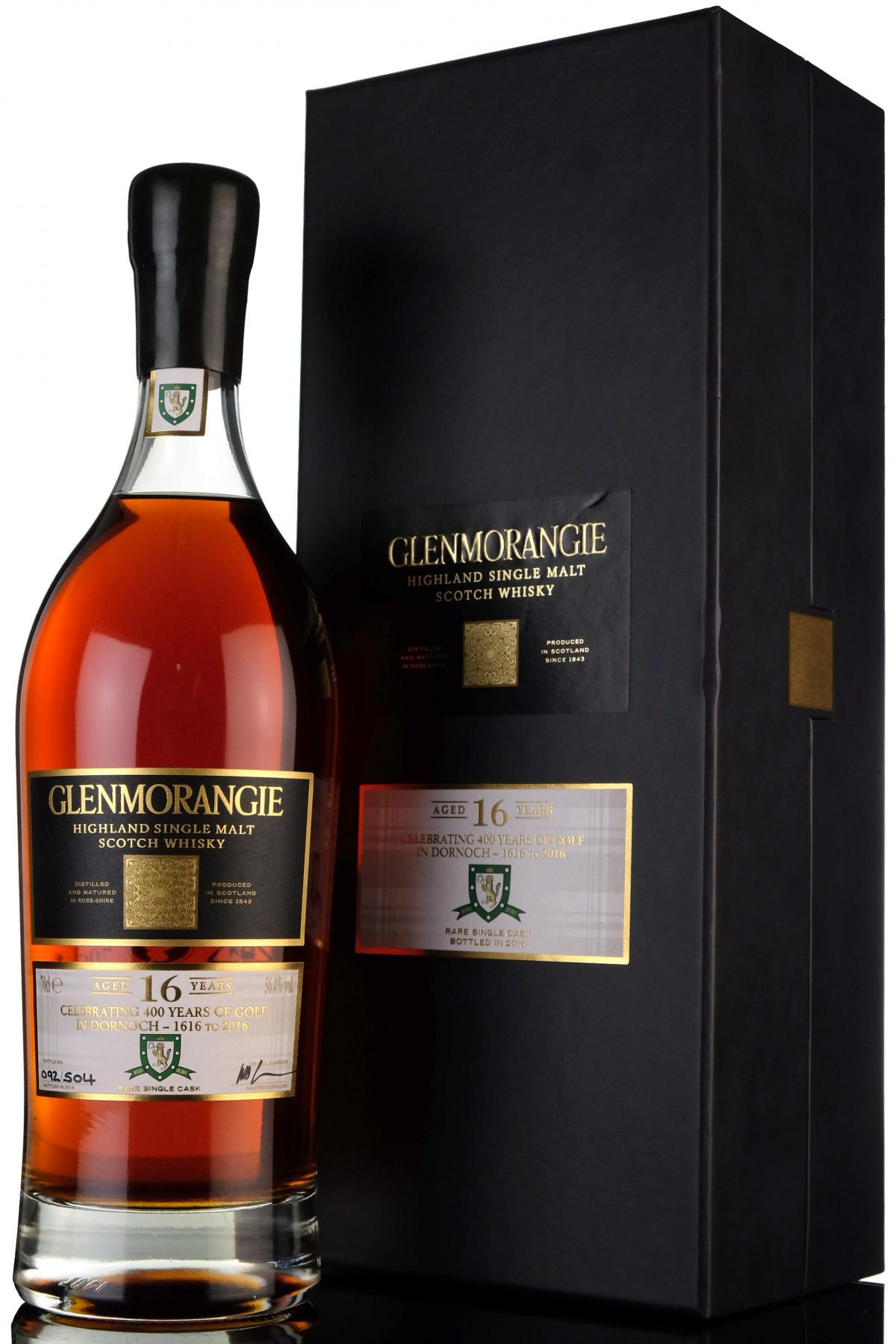 Glenmorangie 16 Celebrating 400 Years Of Golf In Dornoch Rare Single Cask