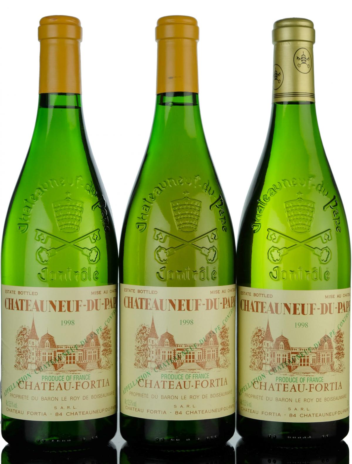 3 x Chateau Fortia 1998 Chateauneuf De Pape Wine