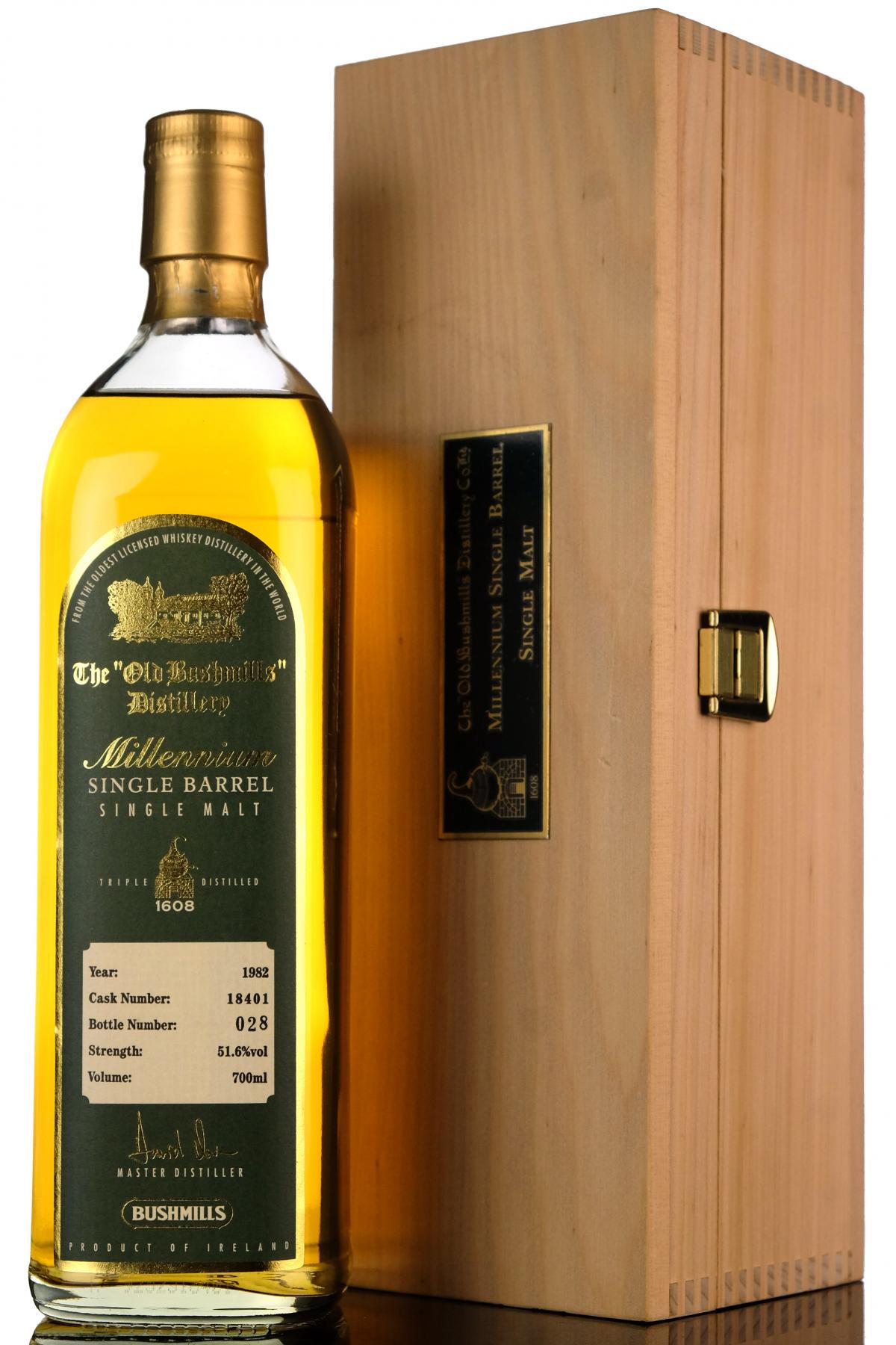 Bushmills 1982 Millennium Irish Whiskey Single Cask 18401