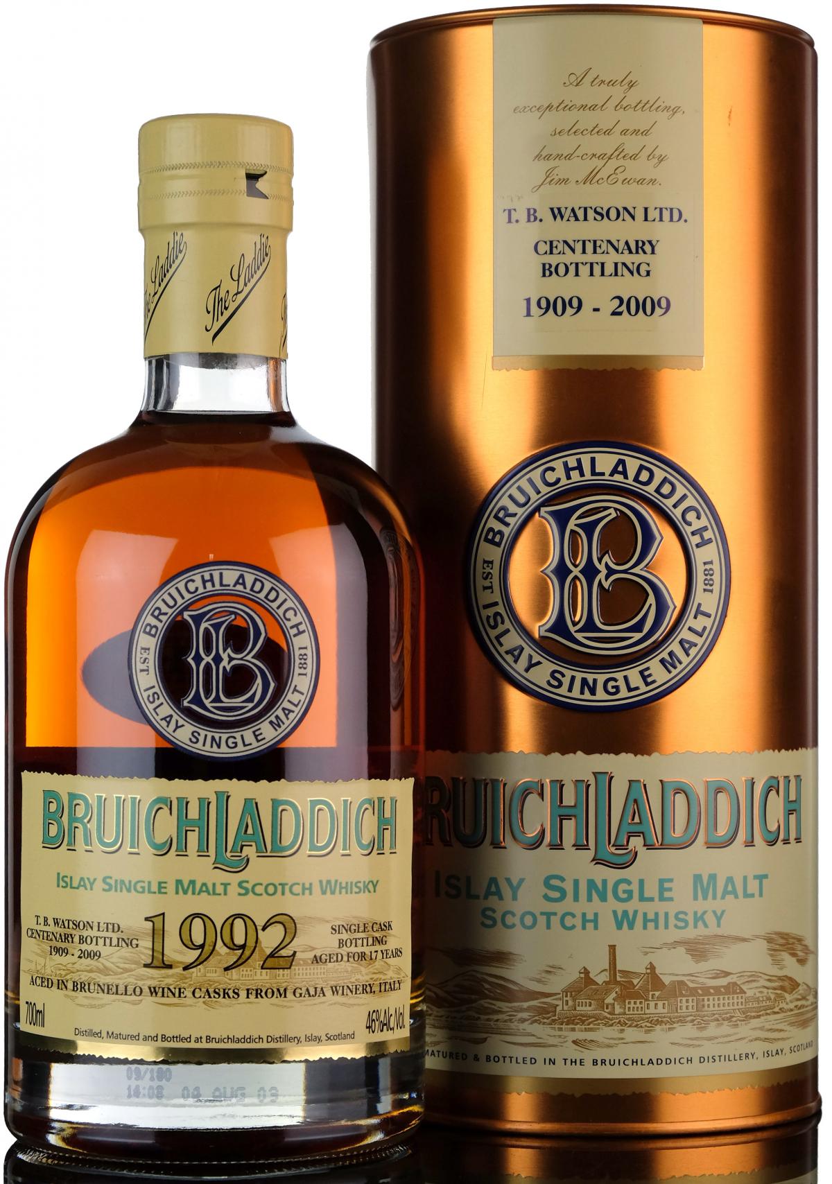 Bruichladdich 1992 - 17 Year Old - Centenary