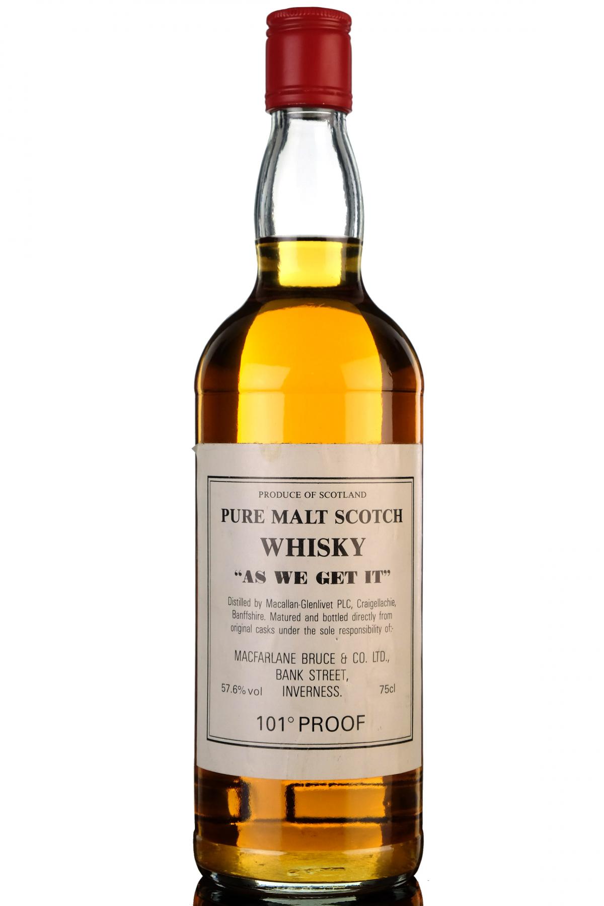 MacallanGlenlivet AS WE GET IT  101 Proof