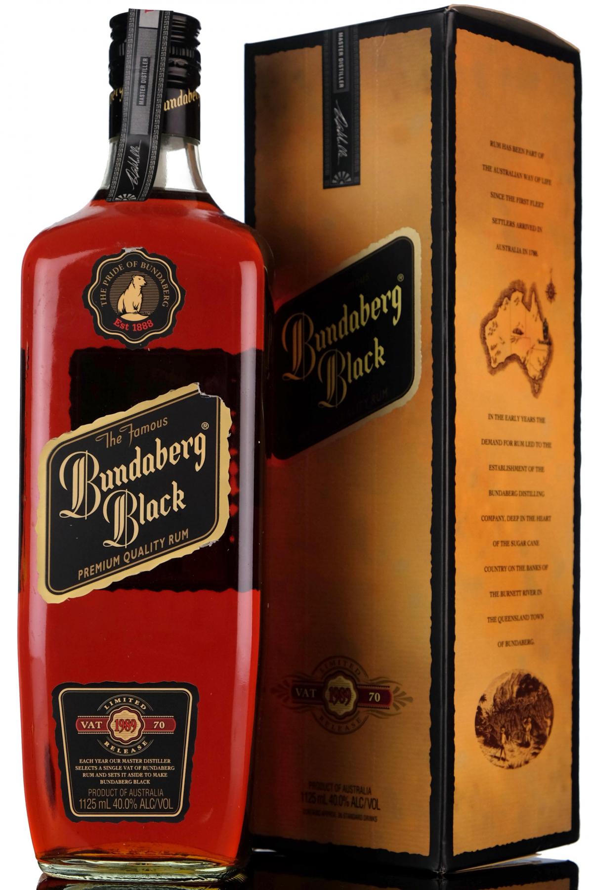 Bundaberg 1989 Black Rum - Vat 70 - 1.25 Litres