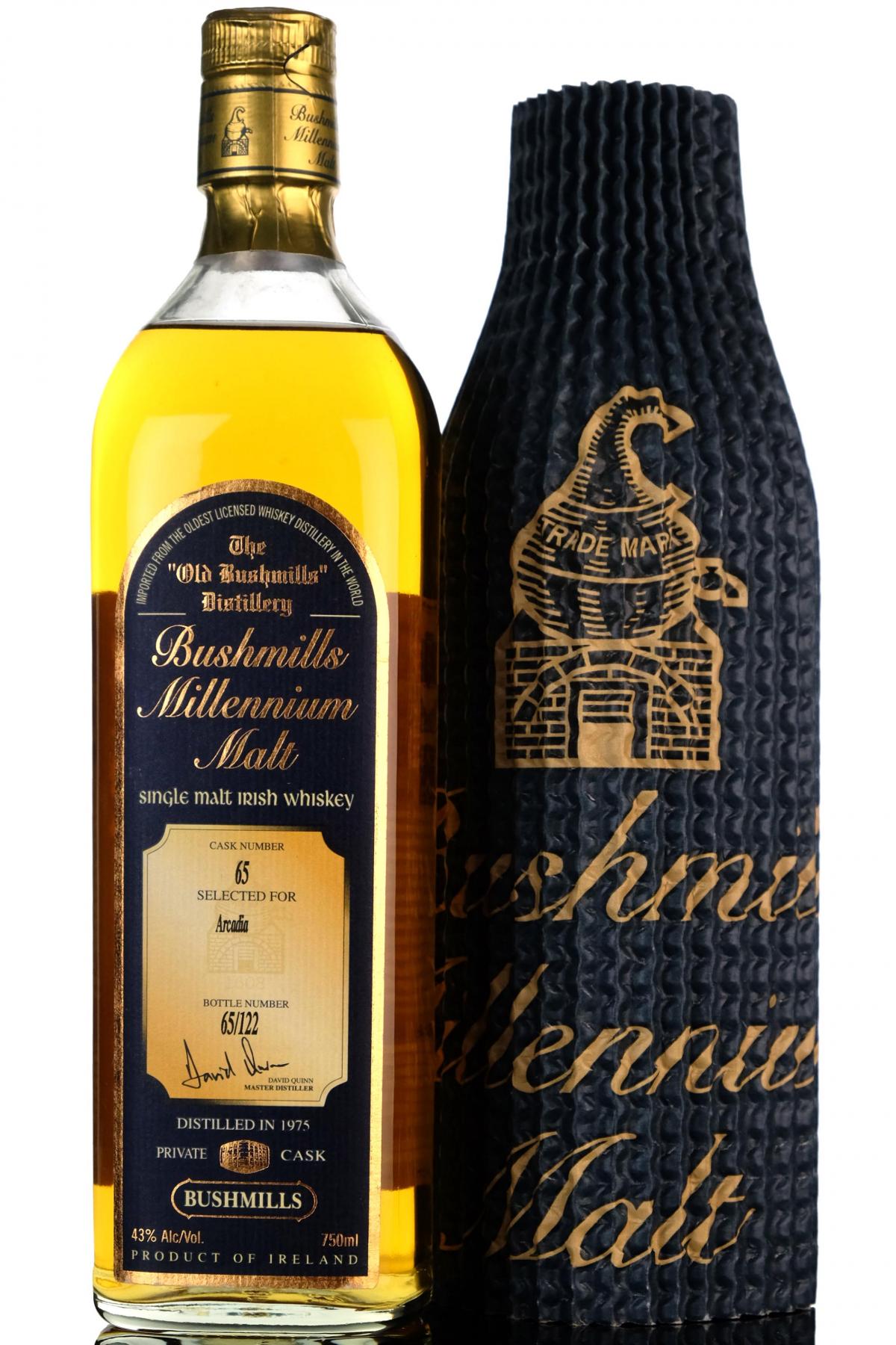 Bushmills 1975 - 2000 Millennium Irish Whiskey Single Cask 65