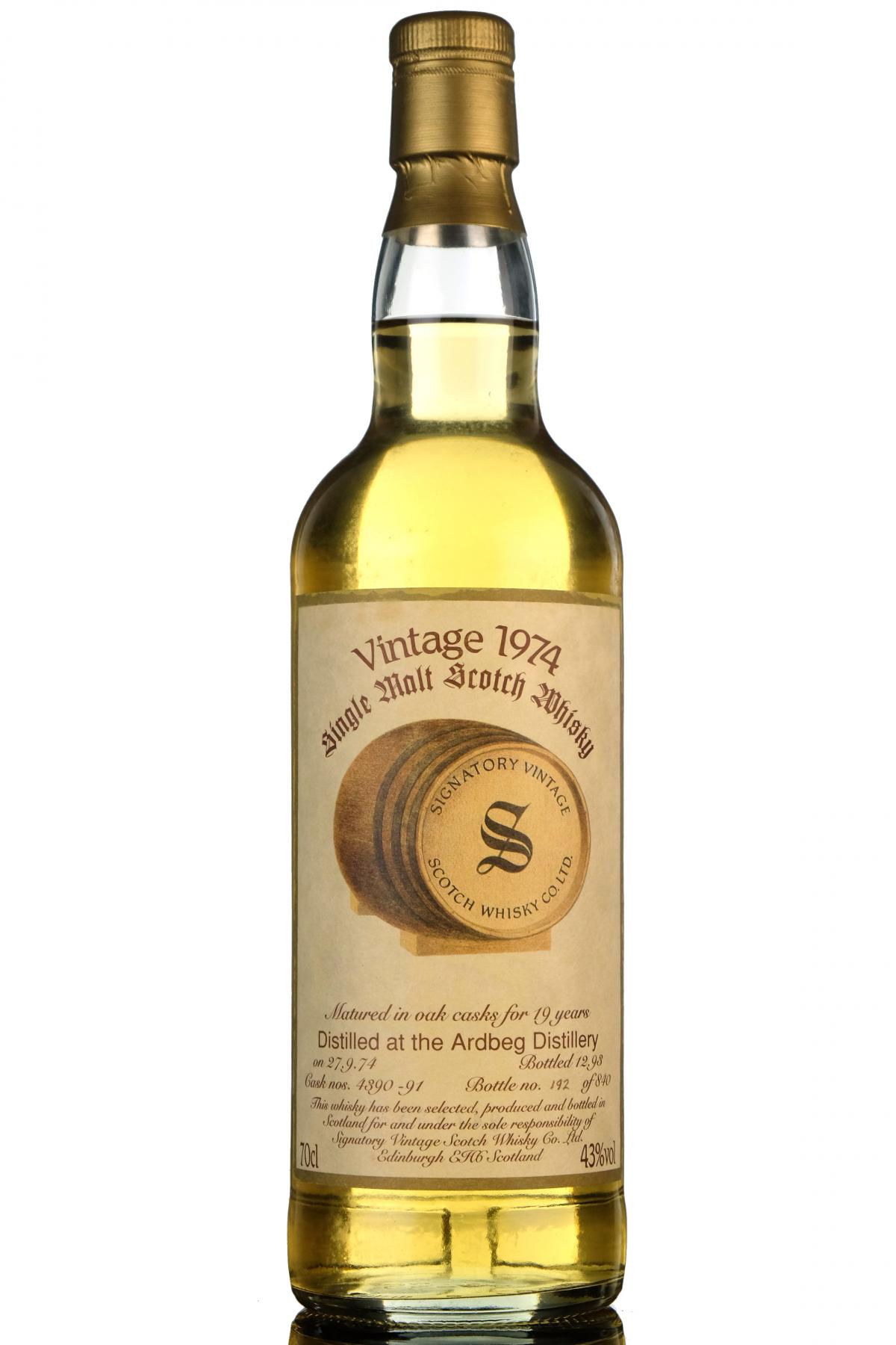 Ardbeg 1974-1993 - 19 Year Old - Signatory Vintage