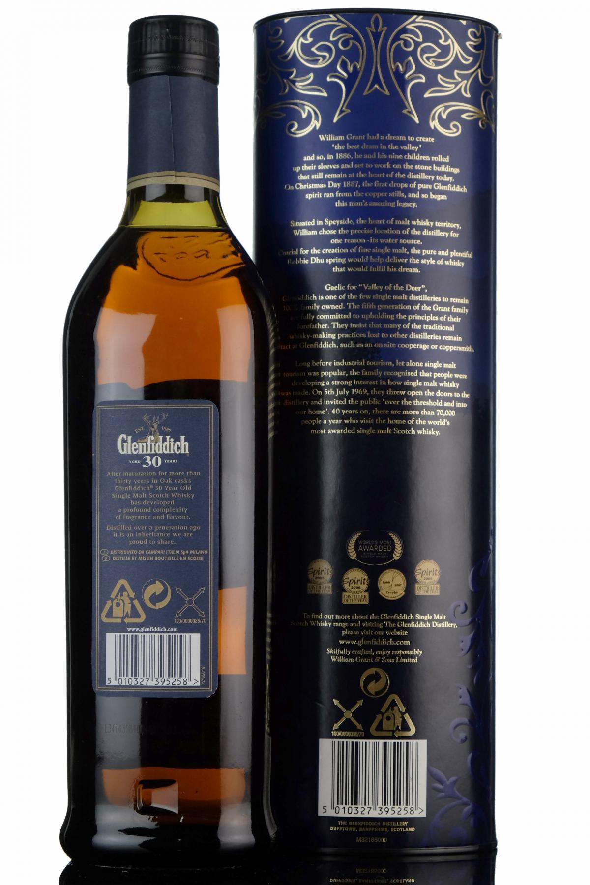 Glenfiddich 30 Year Old - XXX - Celebrating 40th Anniversary Of Glenfiddich