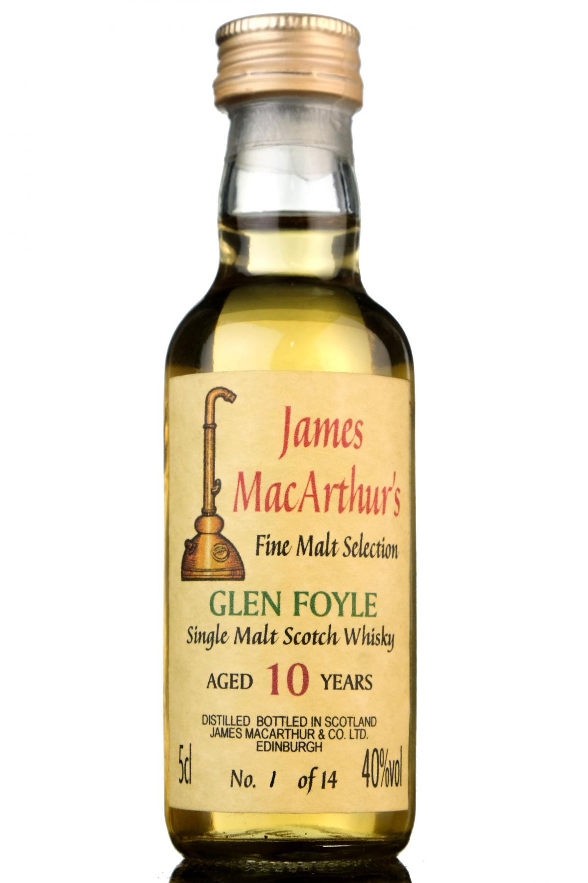 Glen Foyle 10 Year Old - James MacArthur - Fine Malt Selection Miniature - No.1