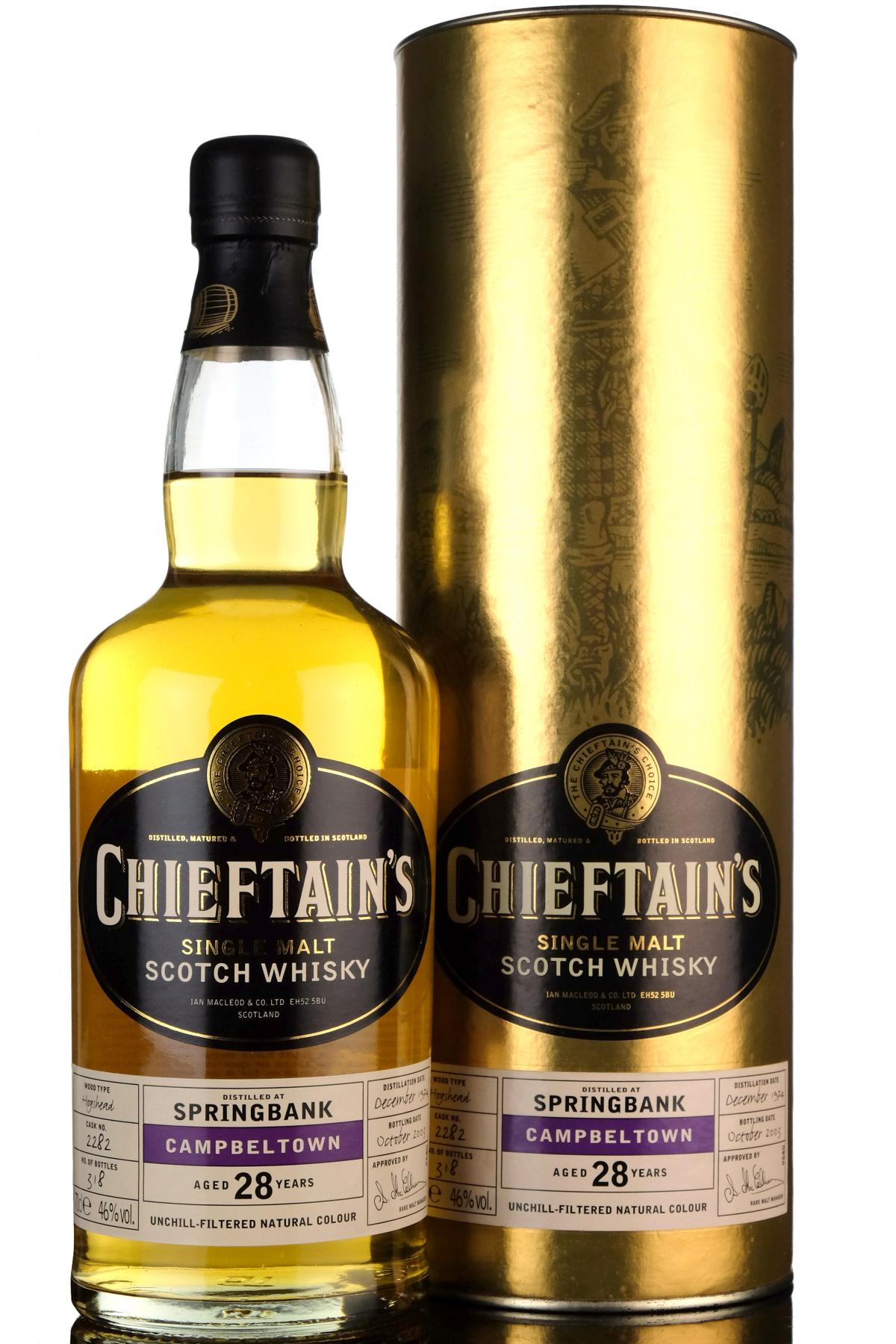 Springbank 1974-2003 - 28 Year Old - Chieftains