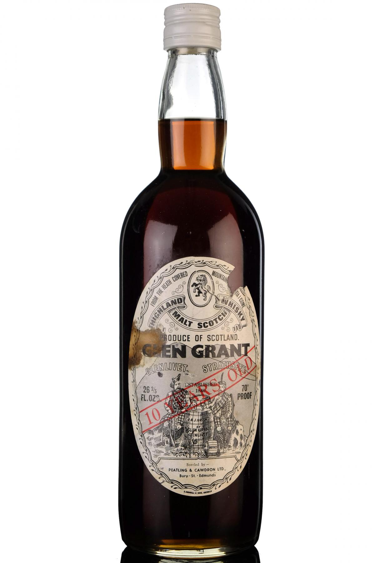 Glen Grant 10 Year Old - Peatling & Cawdron - 1960s - Dark Sherry