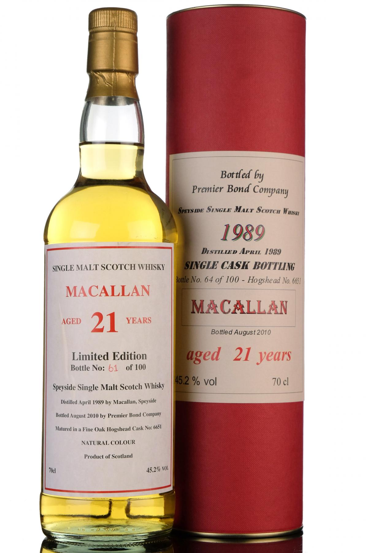 Macallan 1989 - 2010 21 Private Single Cask